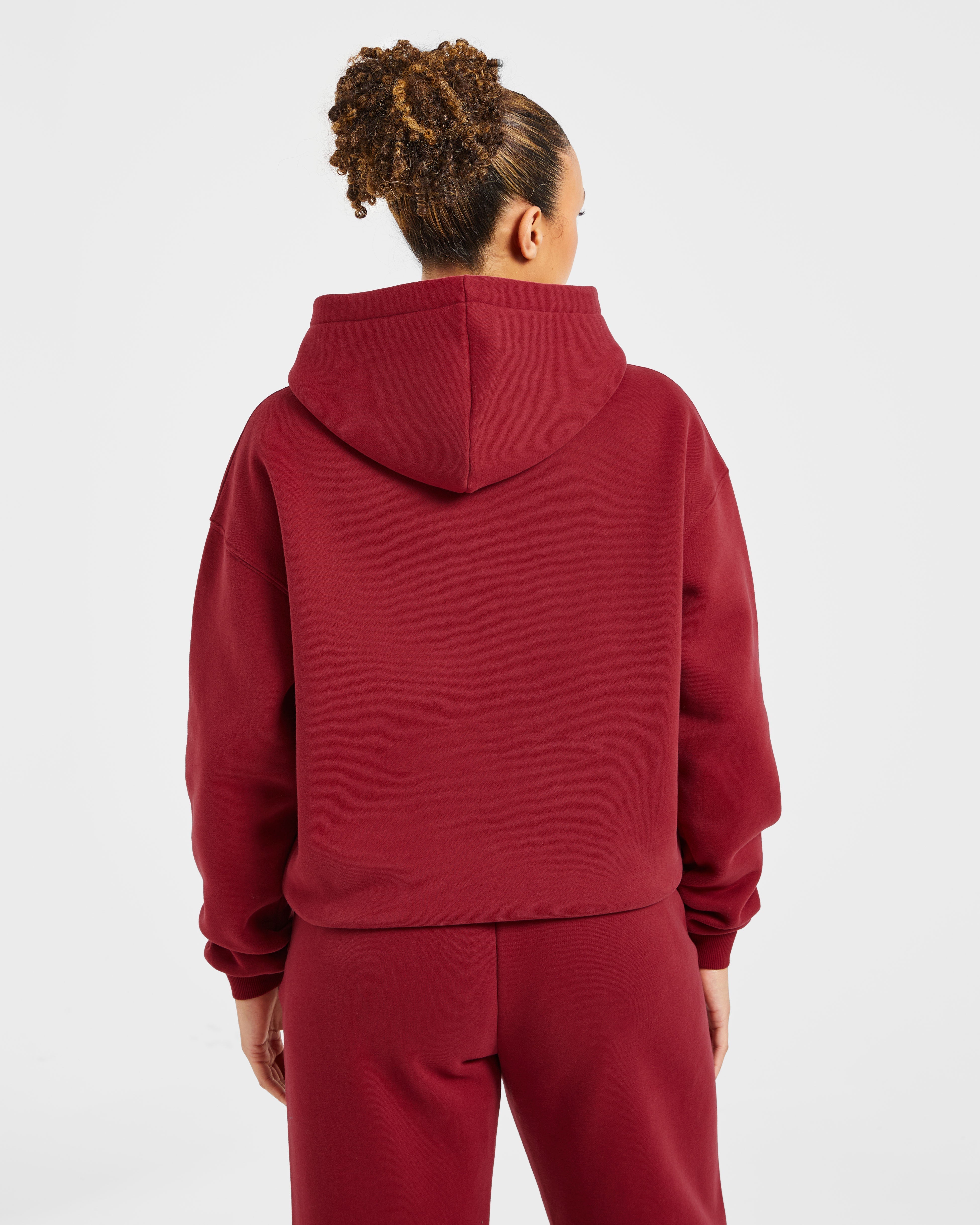 AYBL Sports Outline Oversized Hoodie - Burgundy