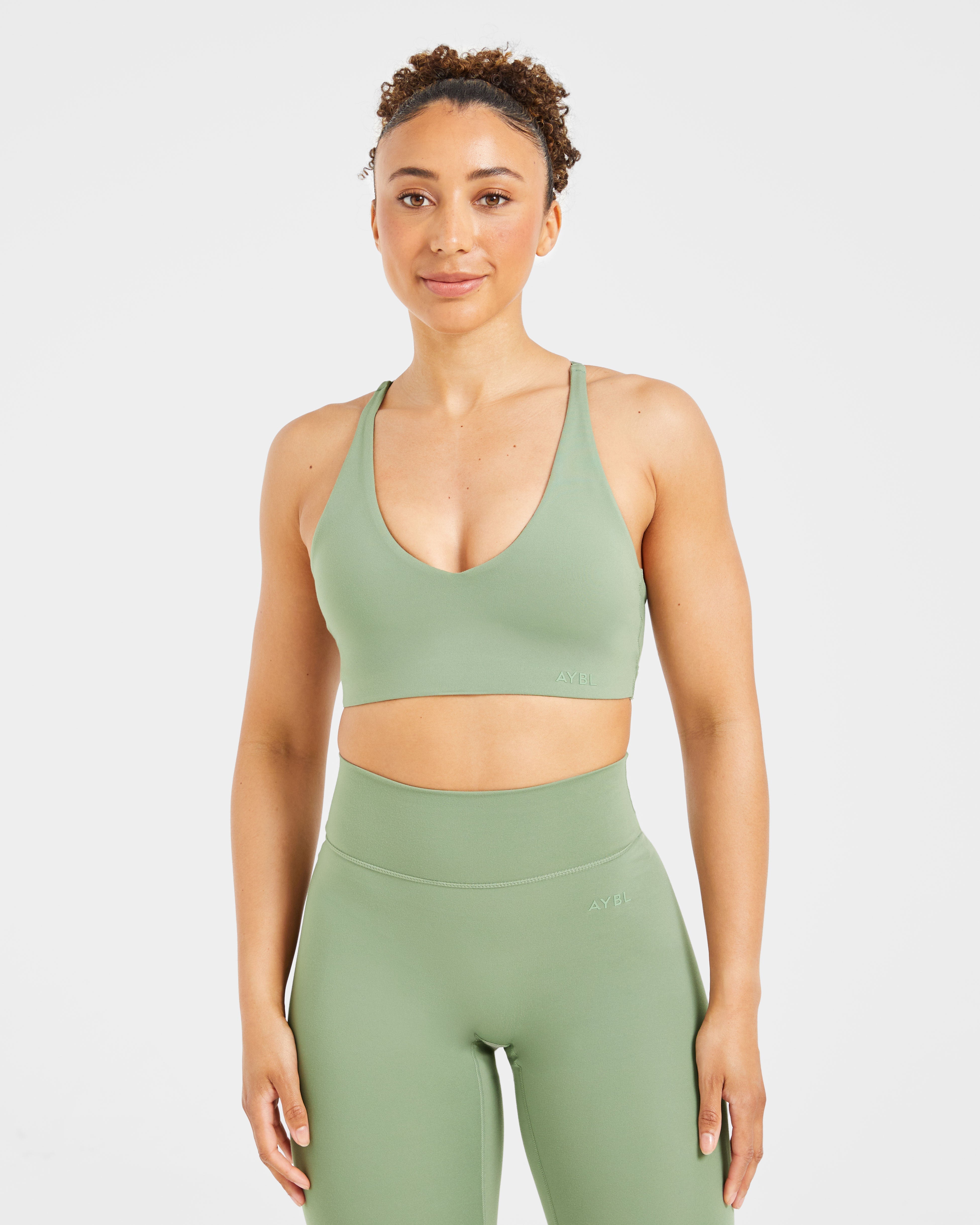 Staple Sports Bra - Olive Green