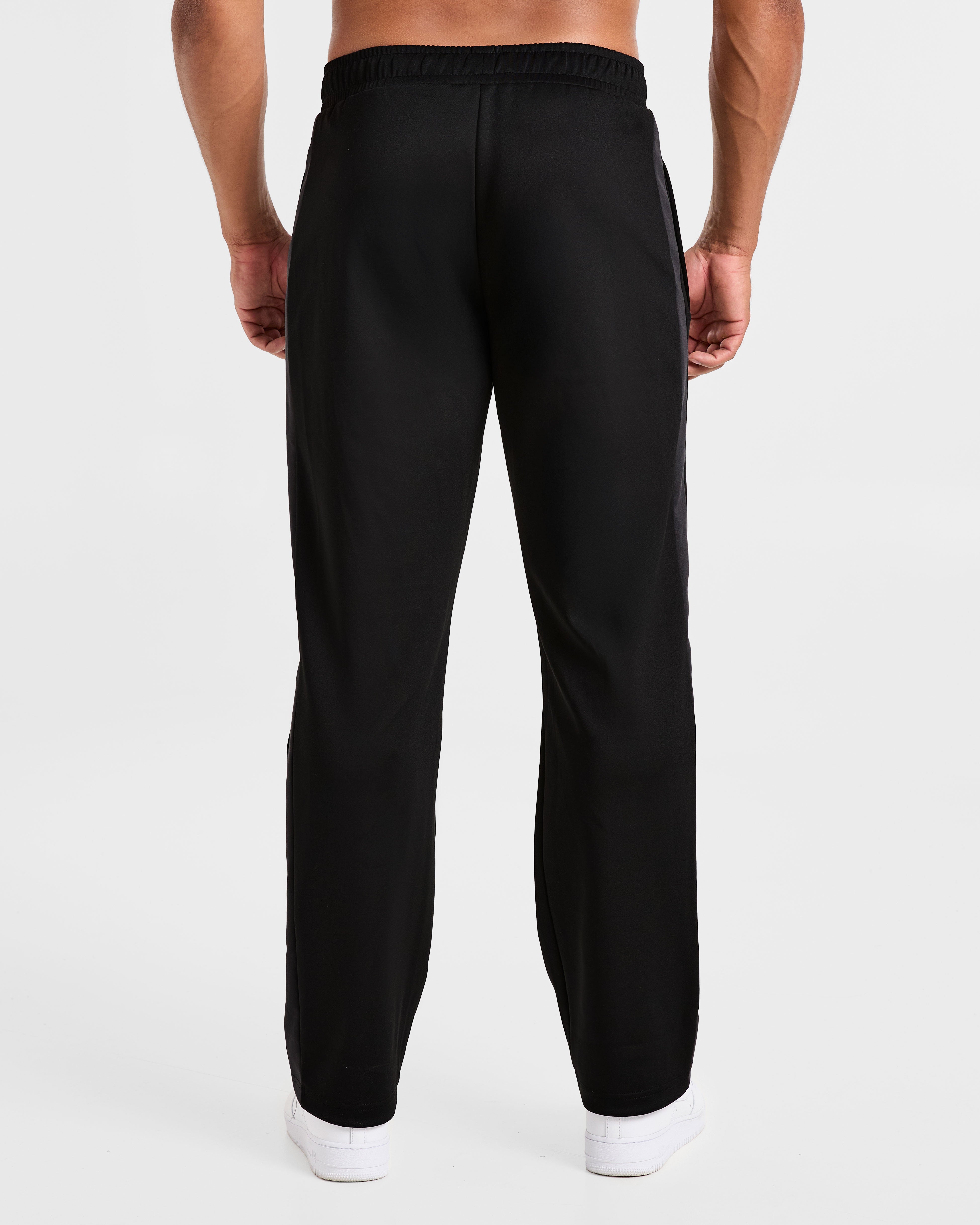Classic Track Straight Leg Joggers - Black/Charcoal