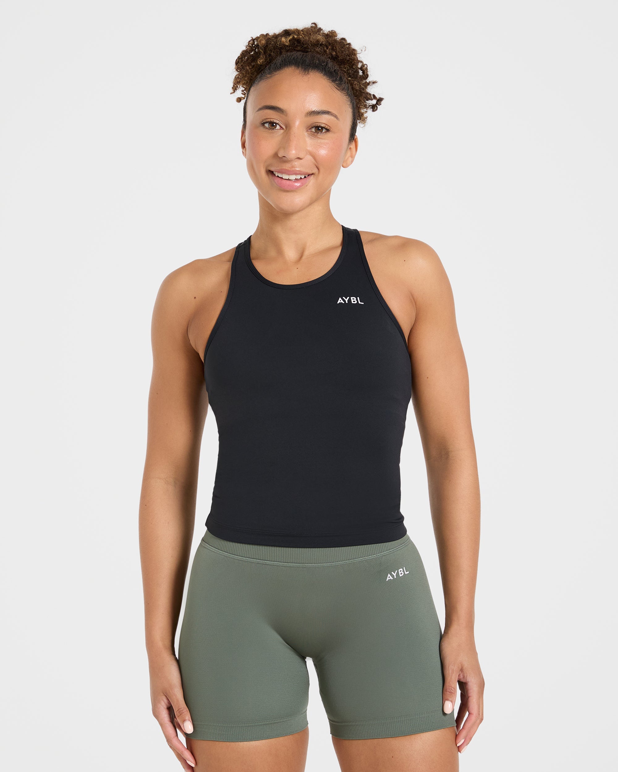 Essential Racerback Tank Top - Black