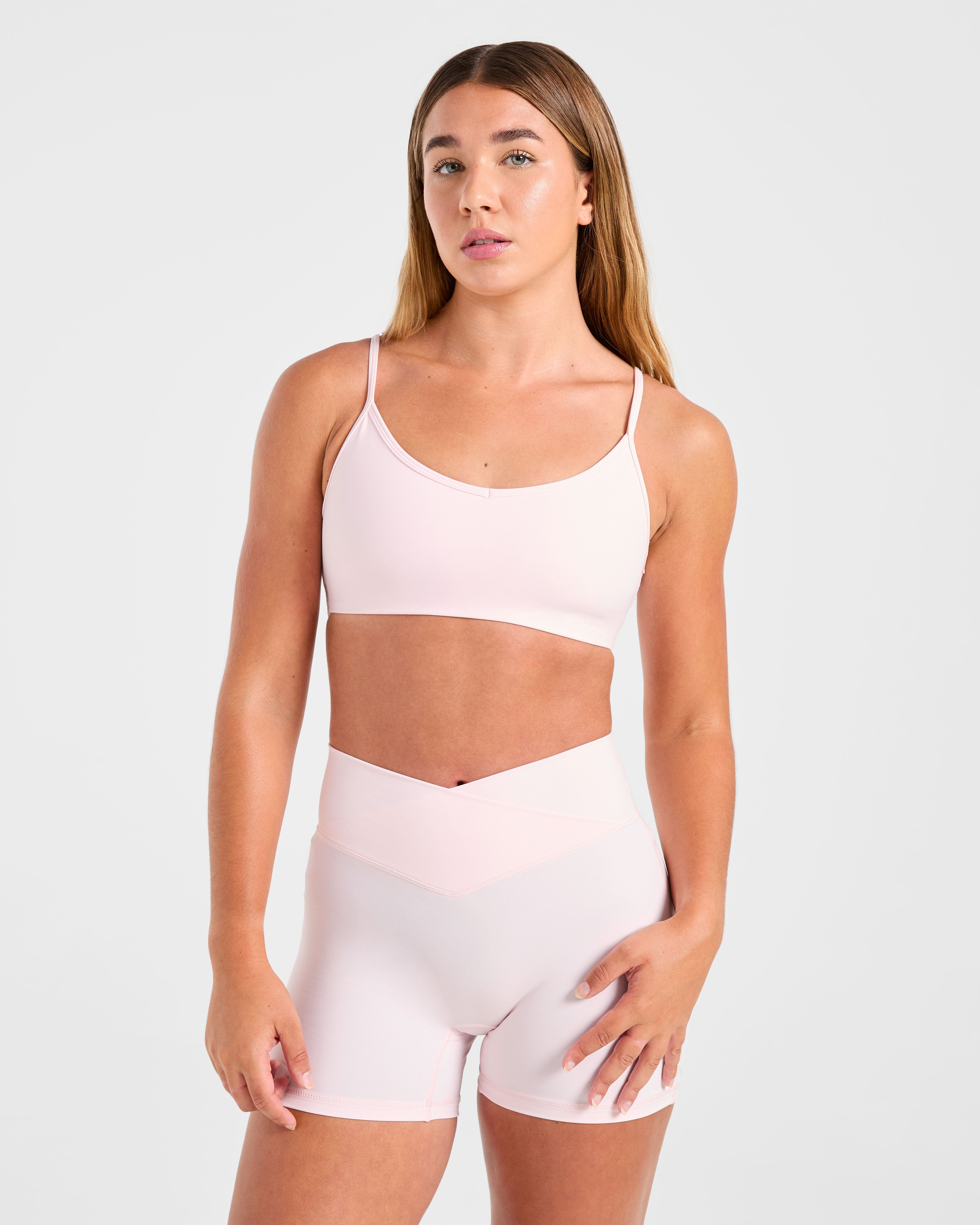Sculpt Wrap Sports Bra - Iced Pink