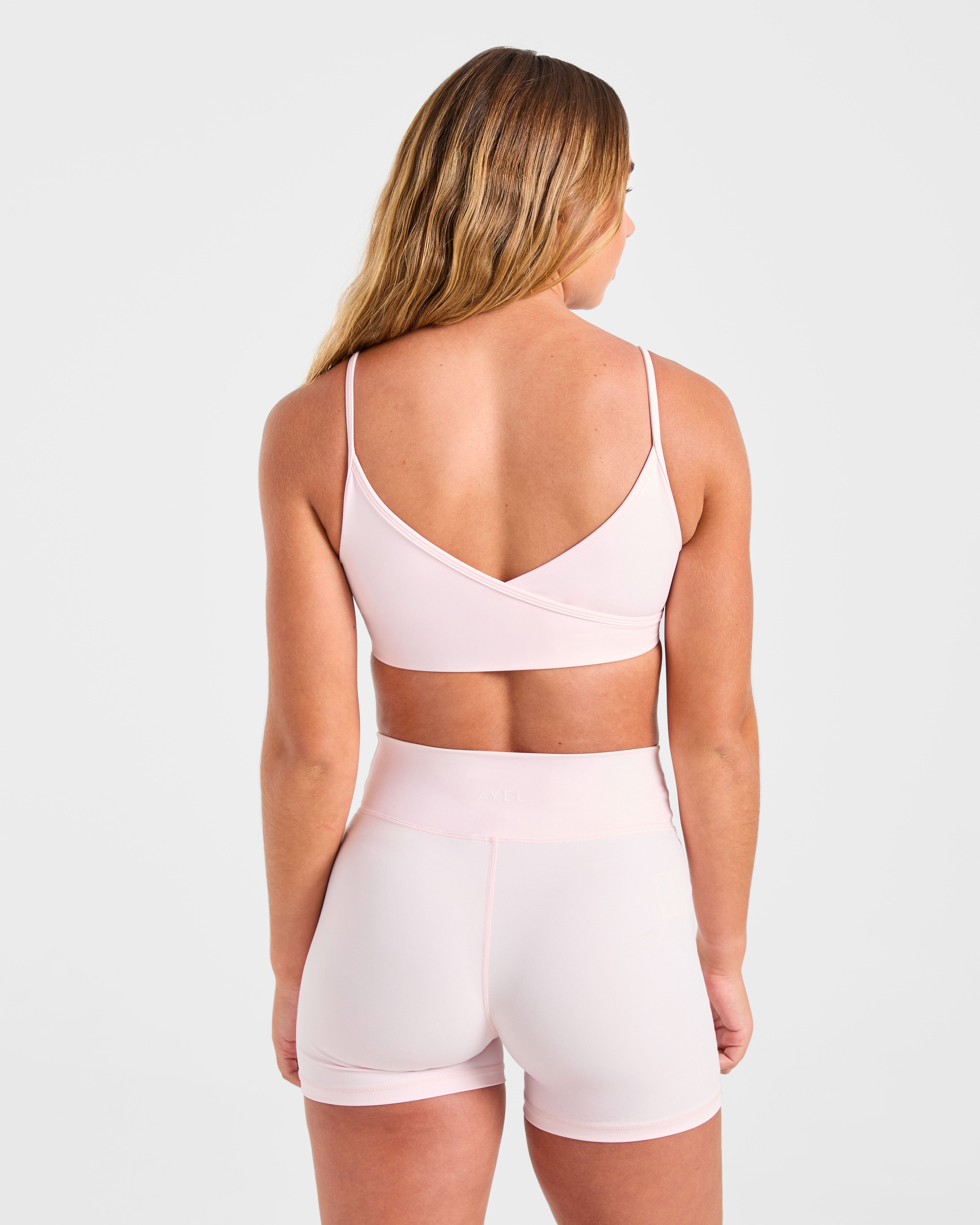 Sculpt Wrap Sports Bra - Iced Pink