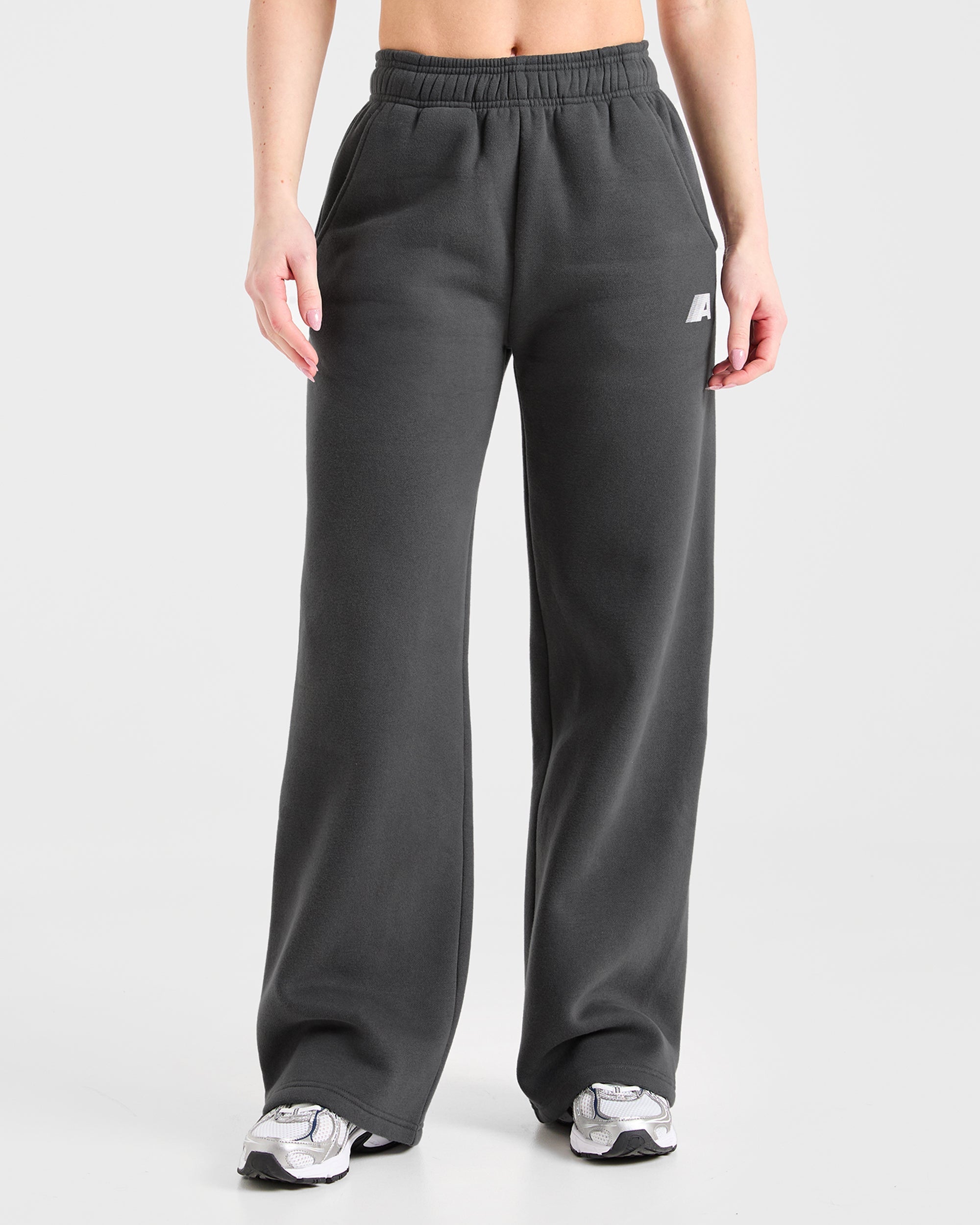 Image 1 from Retro Athletics Oversized Straight Leg Joggers - Charcoal