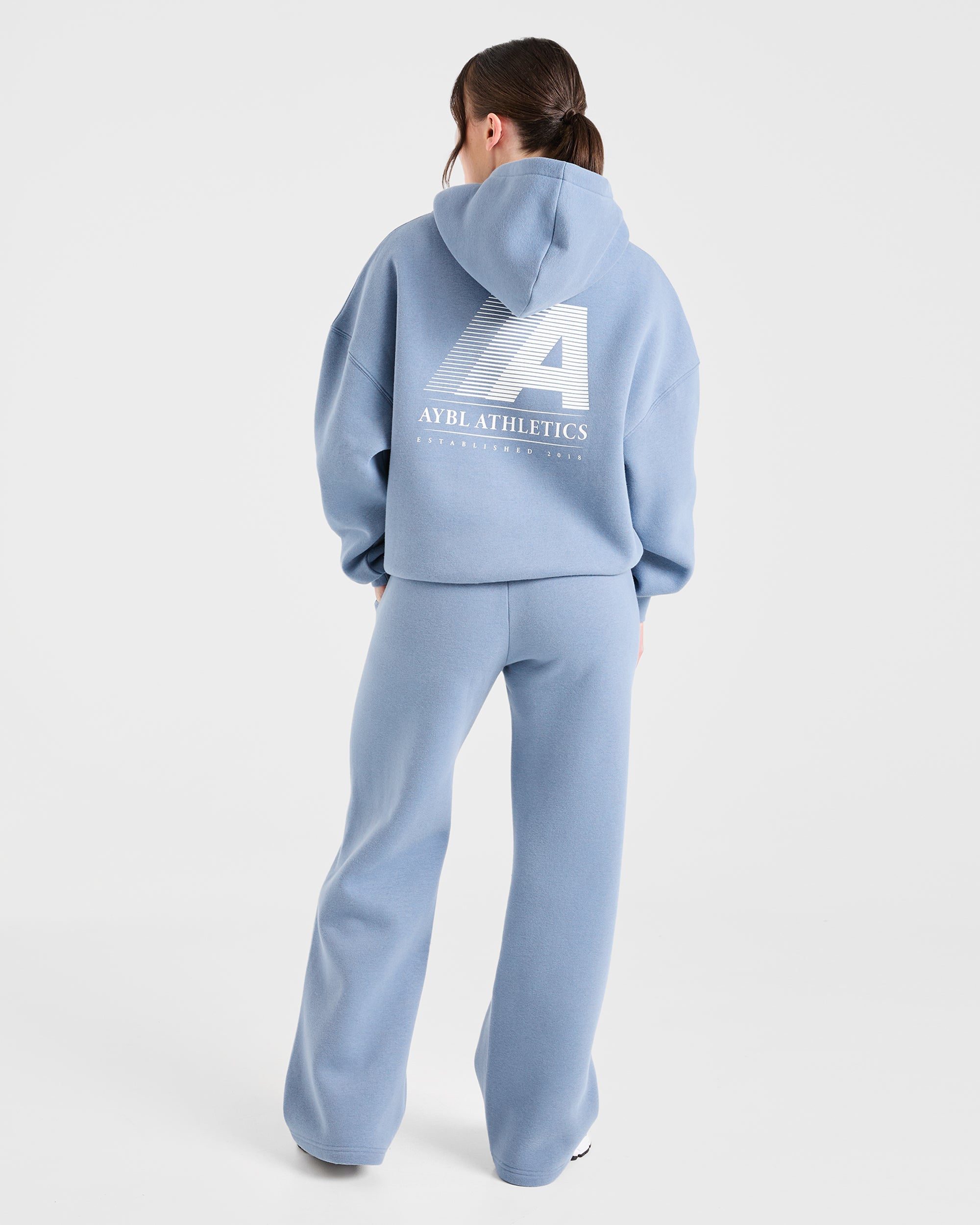Image 3 from Retro Athletics Oversized Hoodie - Vintage Blue