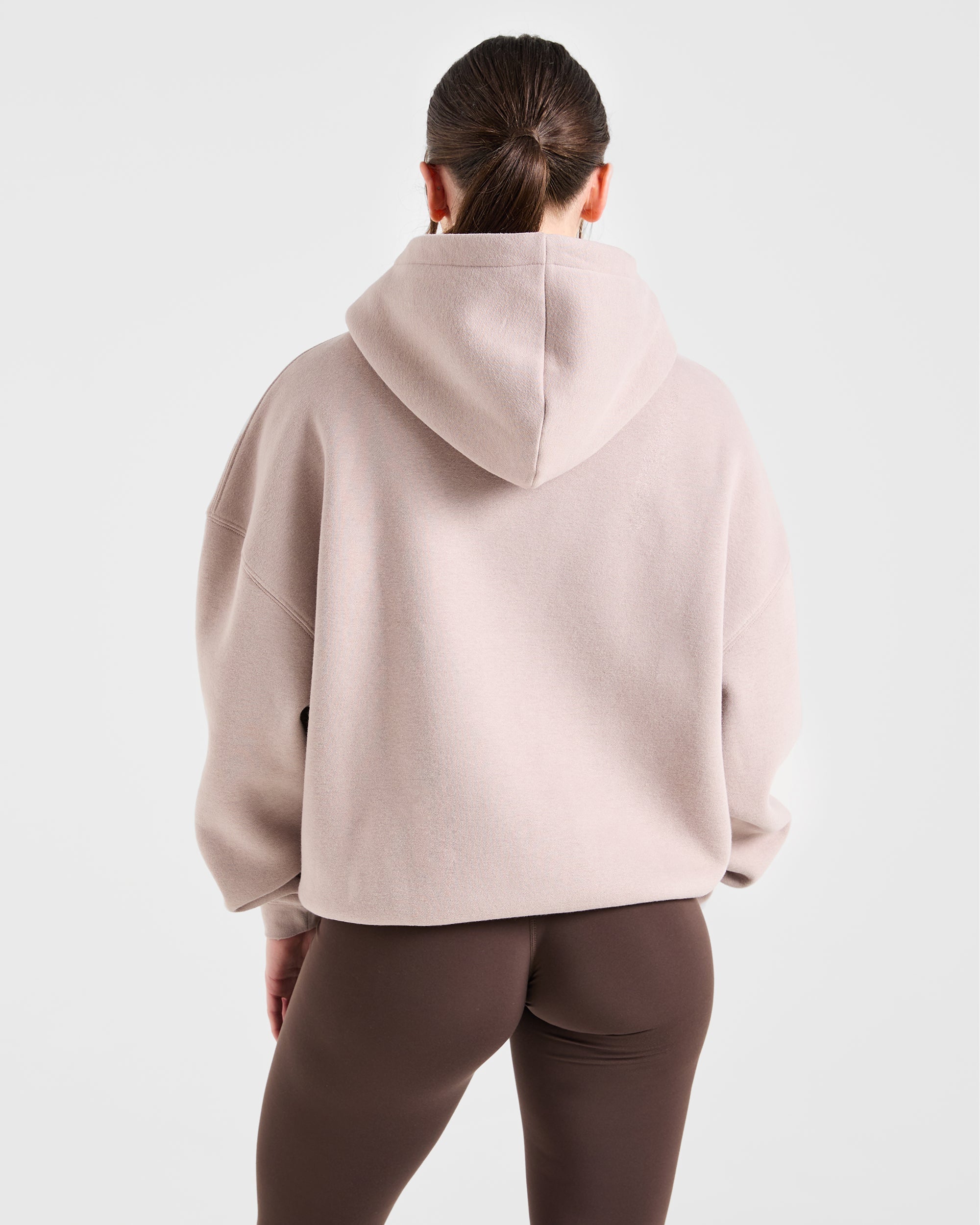 Sport Outline Oversized Hoodie - Pebble Grey