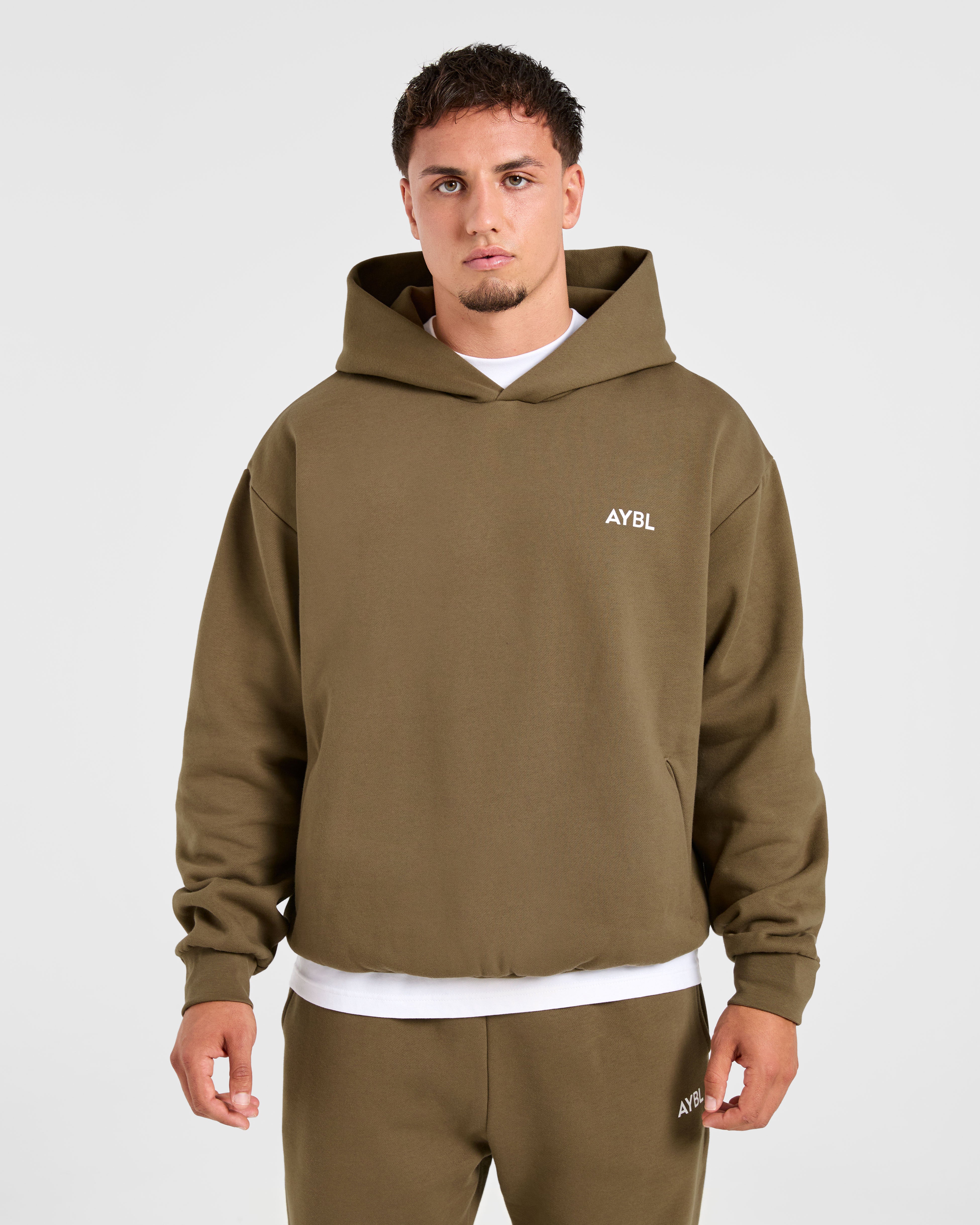 Essential Oversized Hoodie - Olive Green