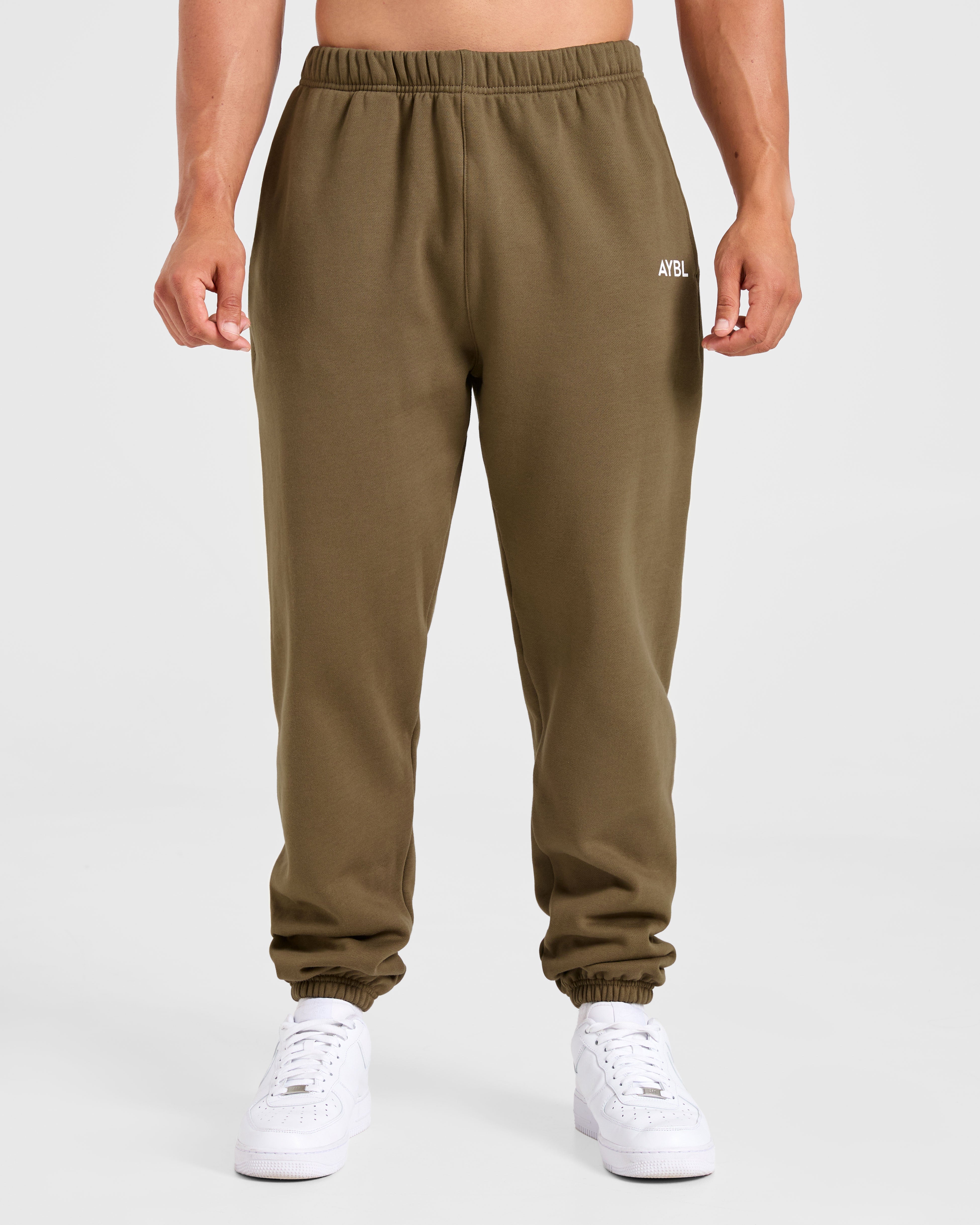 Essential Oversized Joggers- Olive Green