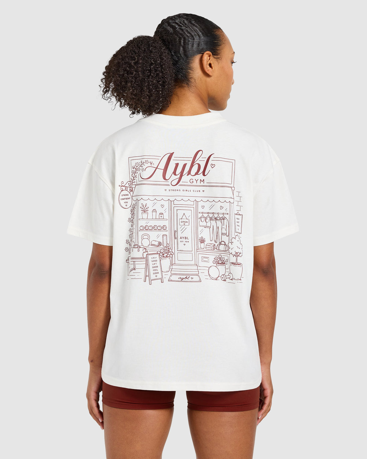 AYBL Gym Oversized T Shirt - Off White