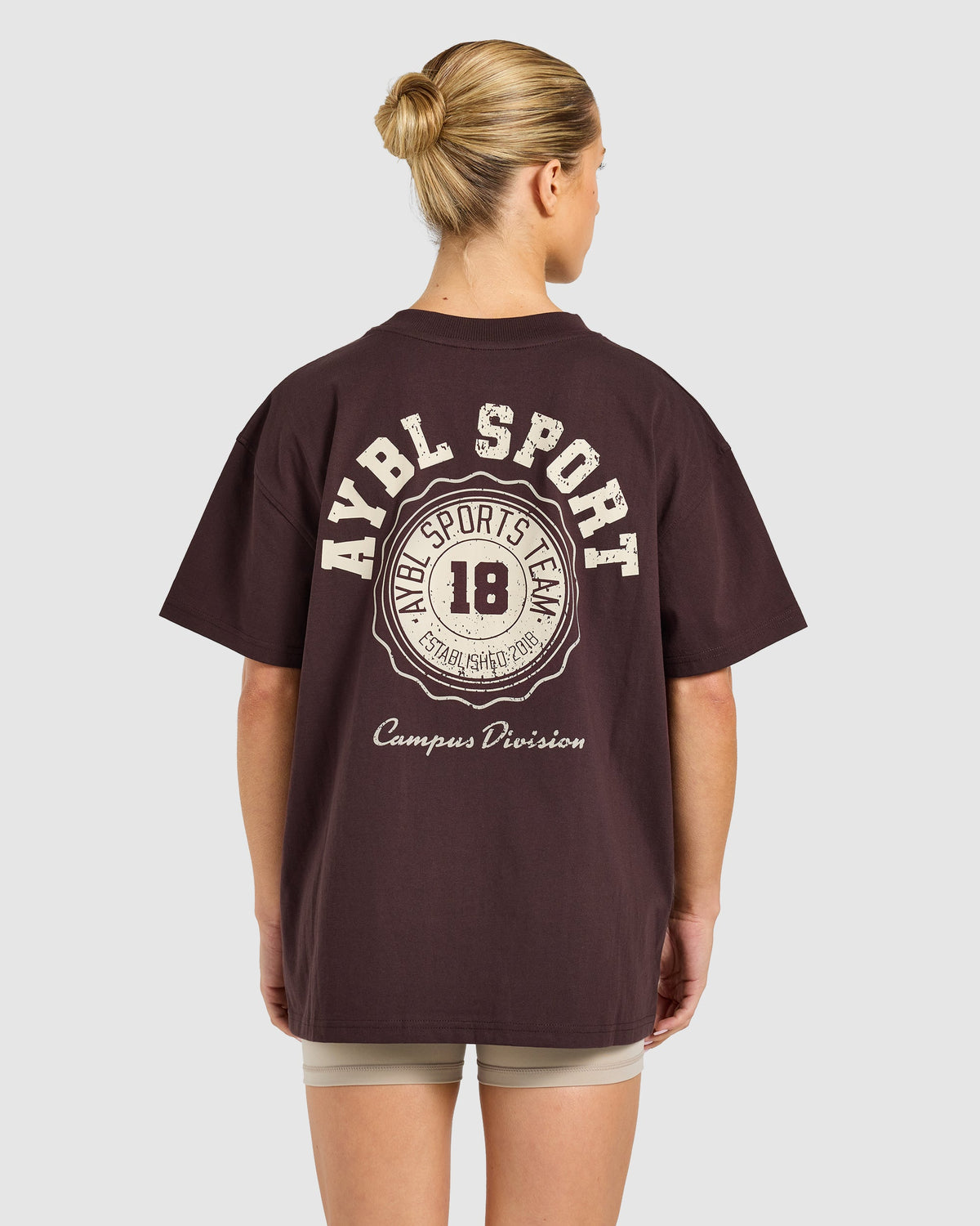 AYBL Campus Division Oversized T Shirt - Cocoa Brown