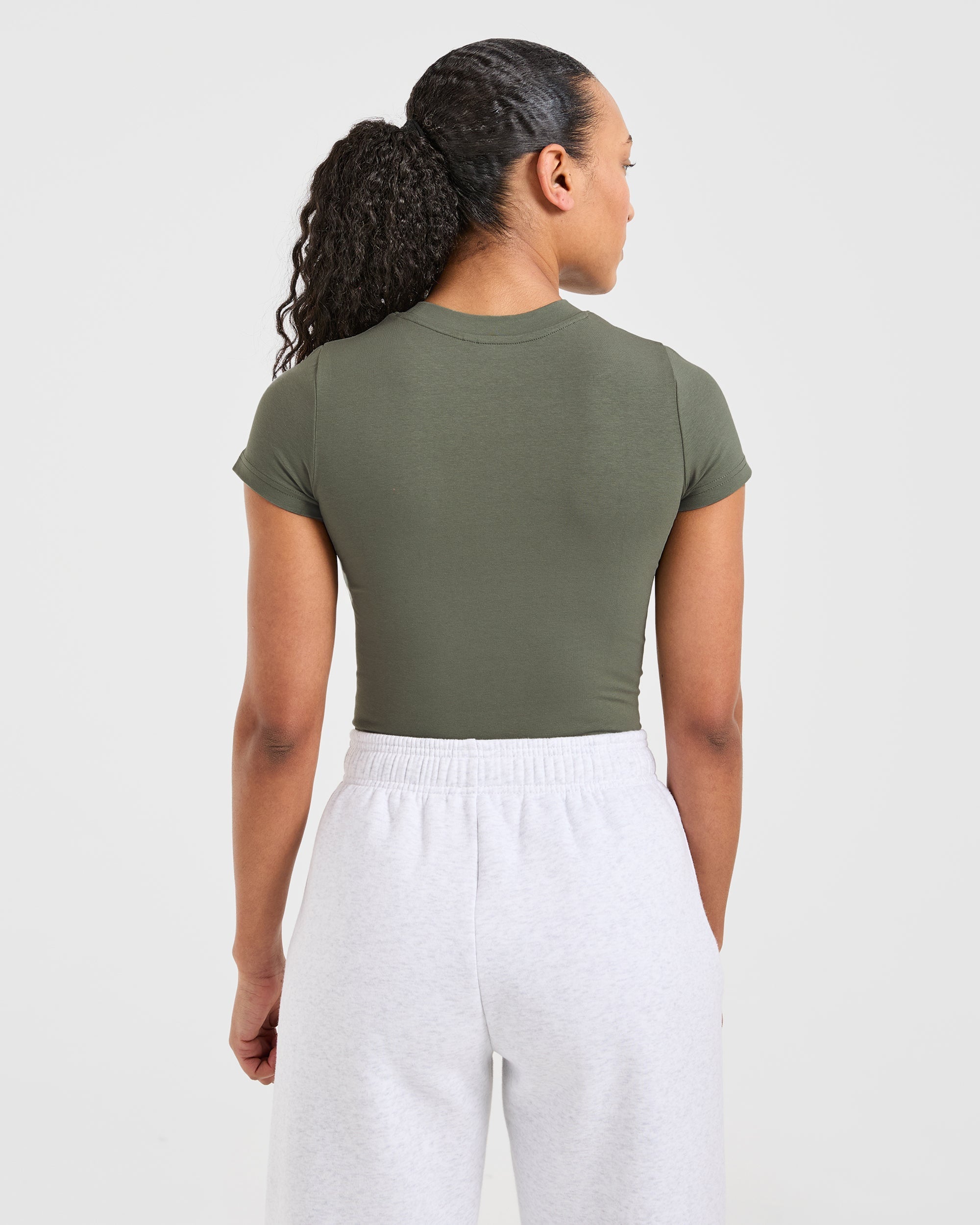 Image 2 from Sports Club Varsity Baby Tee - Forest Green