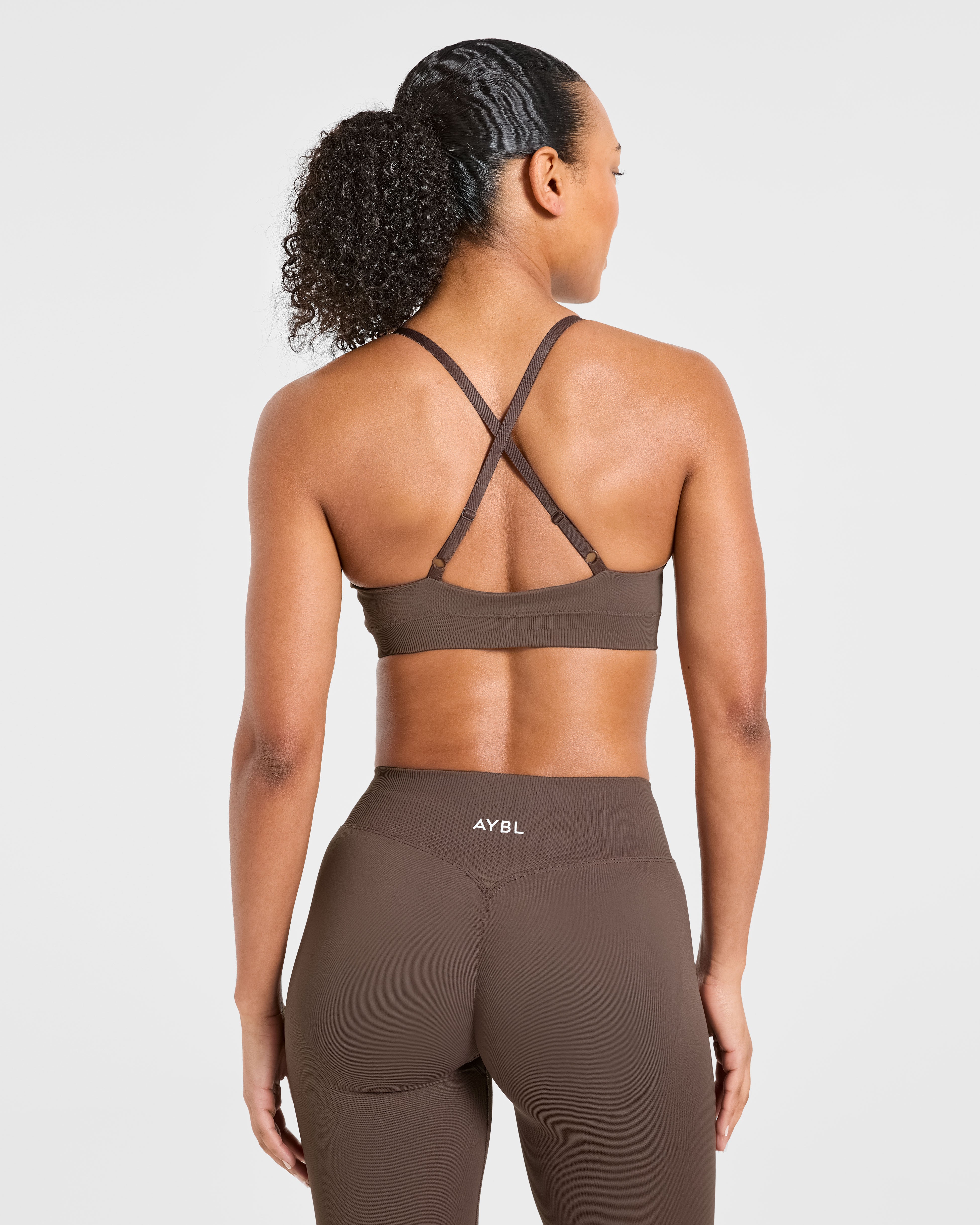 Enhance Seamless Sports Bra - Brown