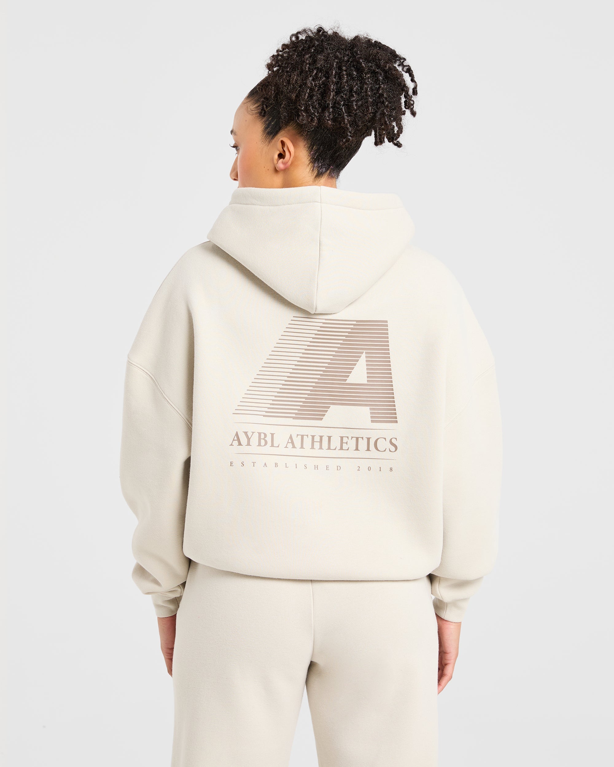 Image 1 from Retro Athletics Oversized Hoodie - Sand