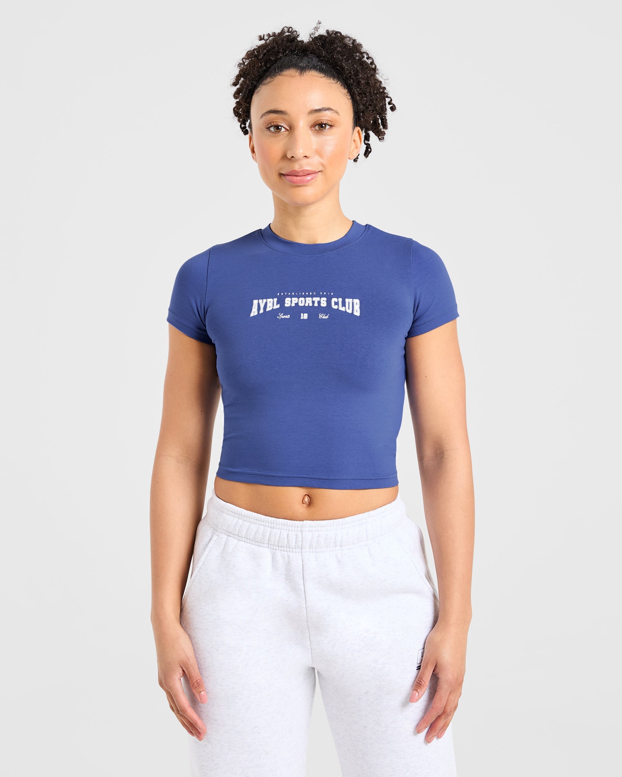Image 1 from Sports Club Varsity Baby Tee - Cobalt