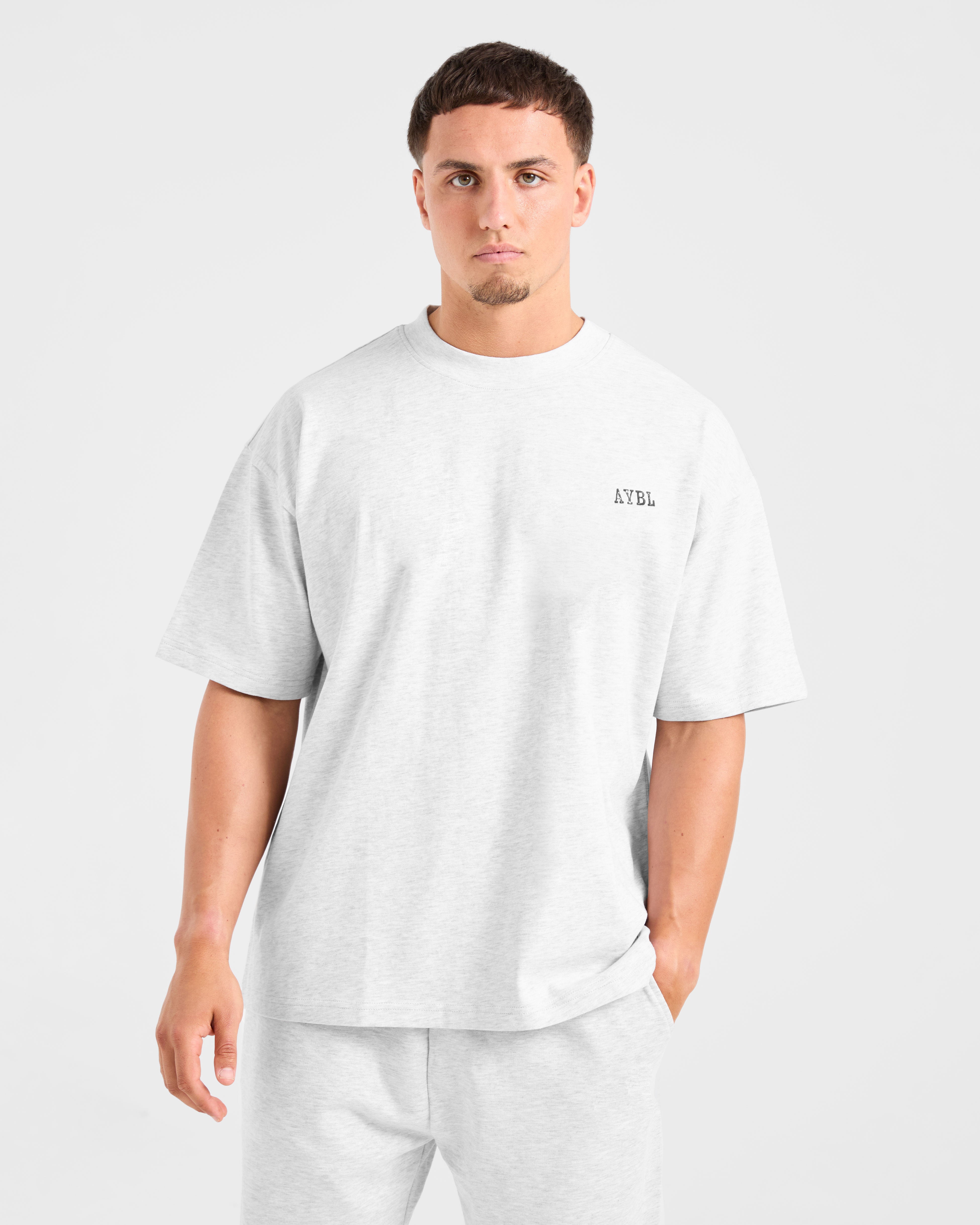 Lifting Essentials Oversized T Shirt - Grey Marl