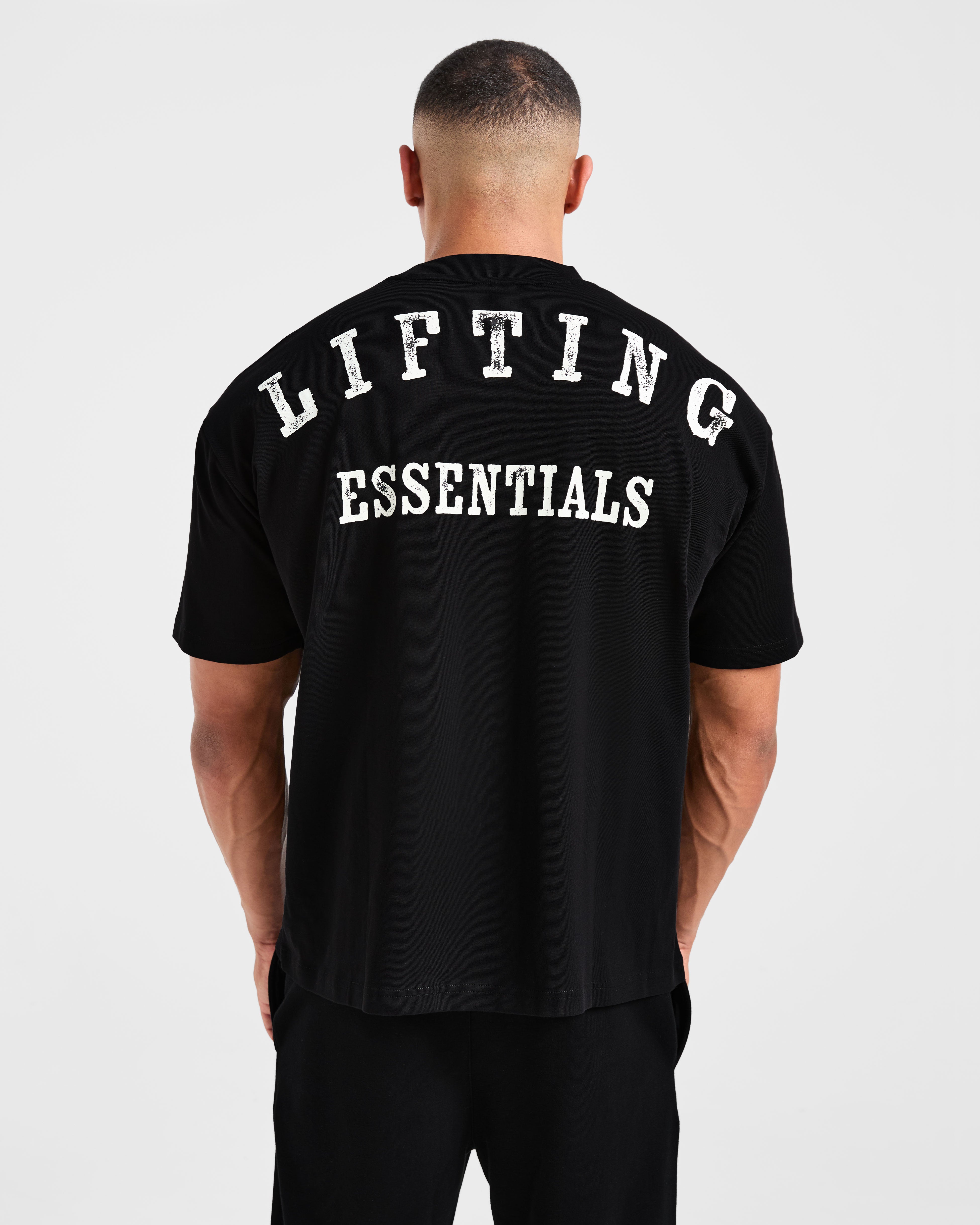 Lifting Essentials Oversized T Shirt - Black