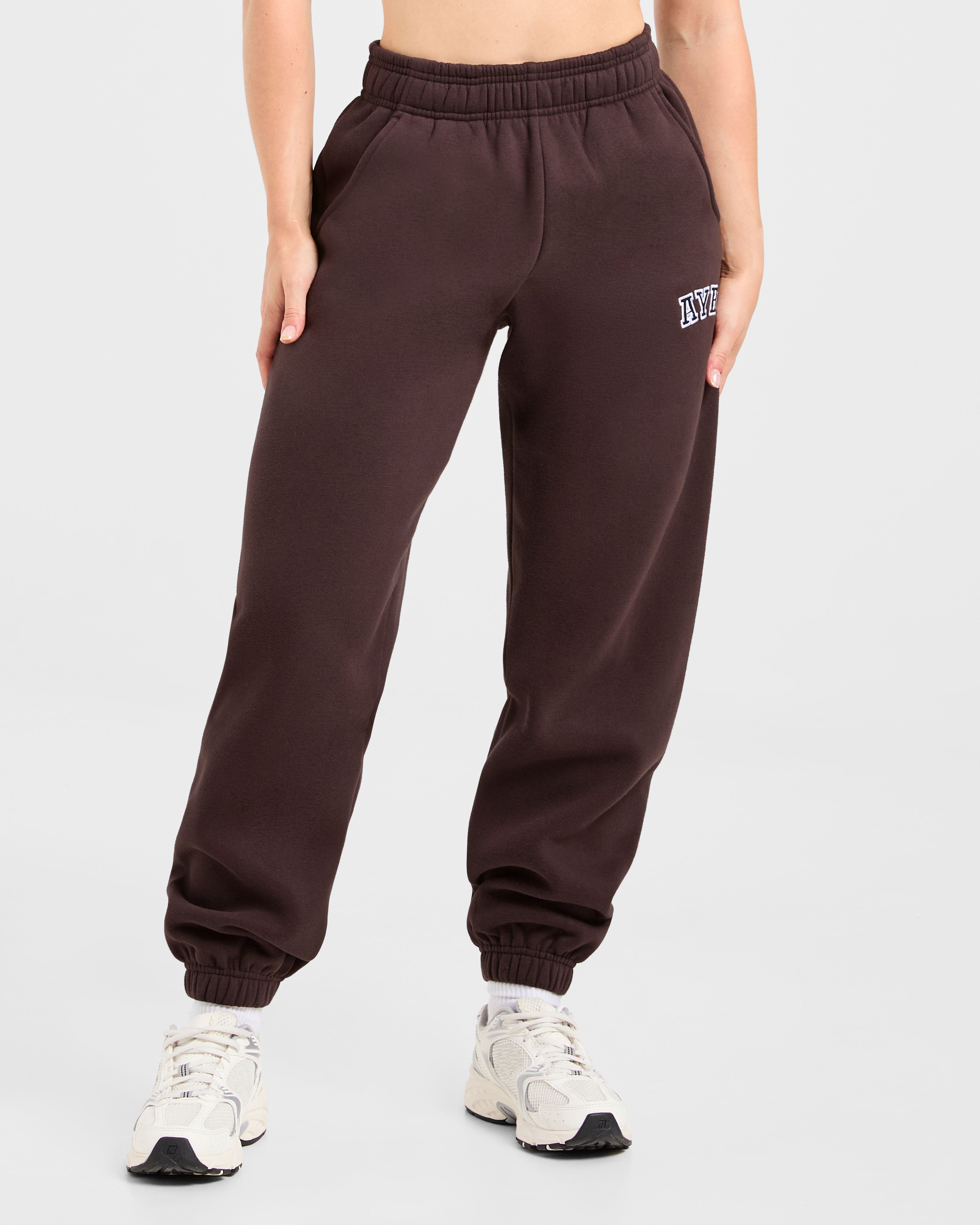 Varsity 2.0 Oversized Joggers - Cocoa Brown