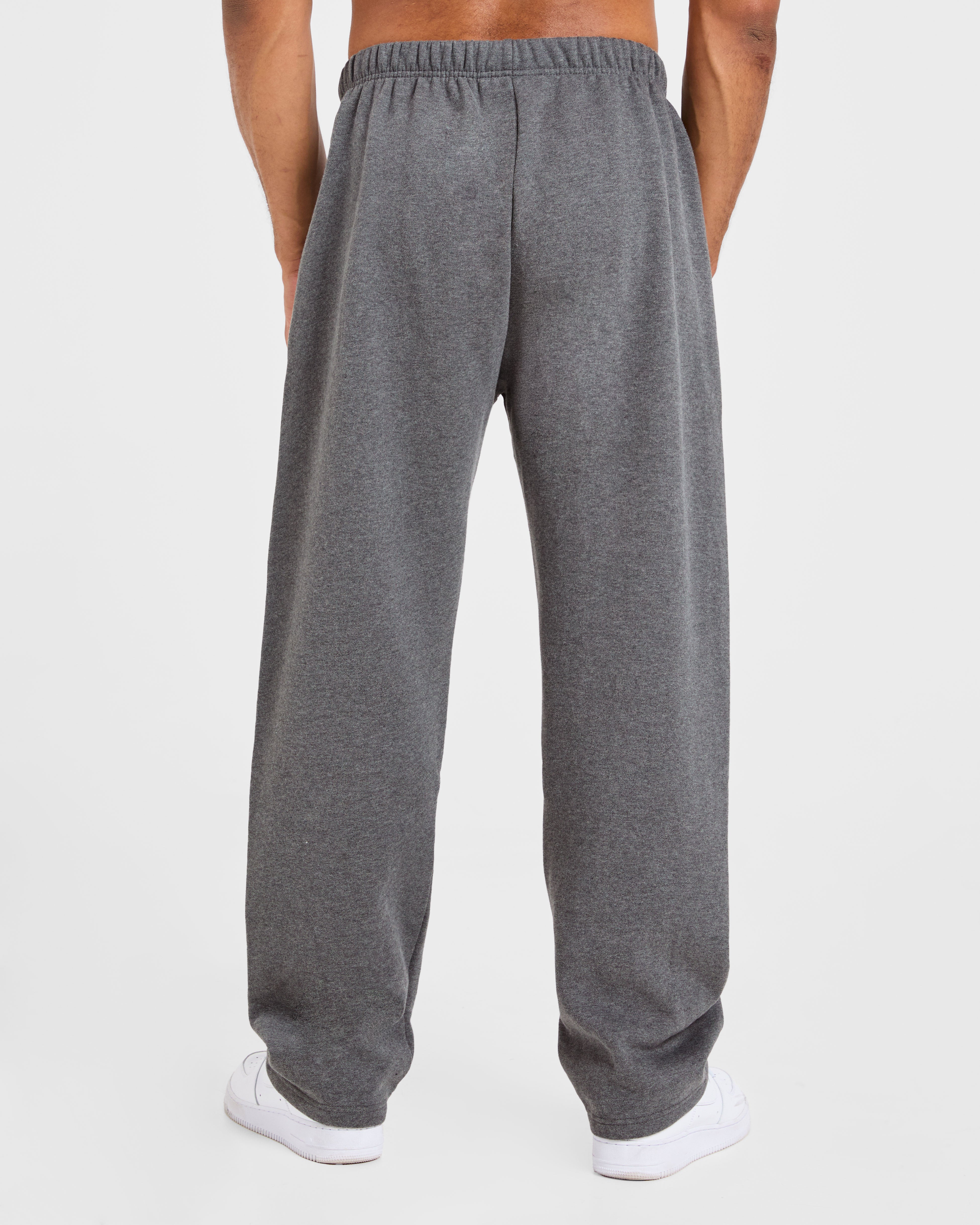 Essential Oversized Straight Leg Joggers - Charcoal Marl