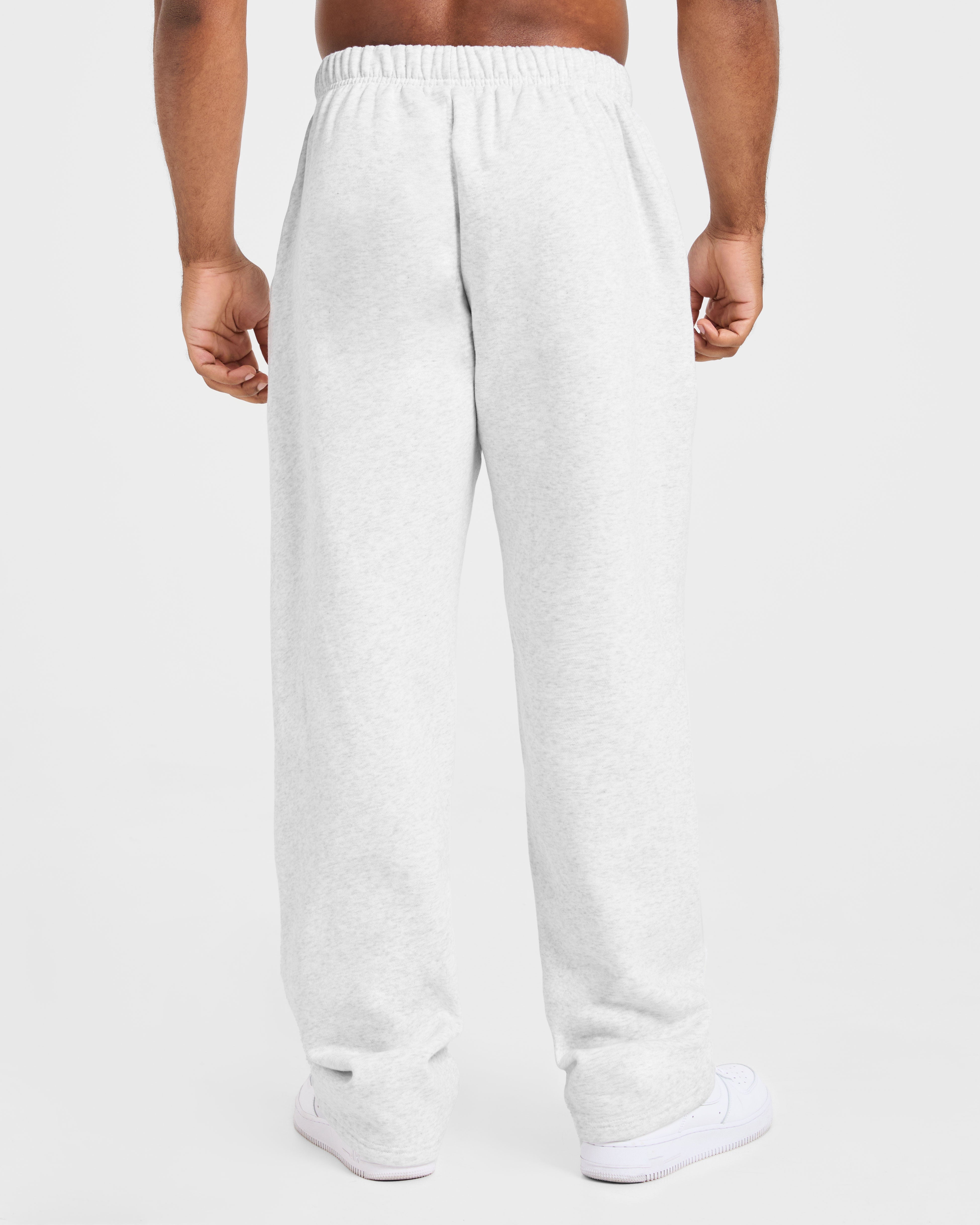 Essential Oversized Straight Leg Joggers - Grey Marl