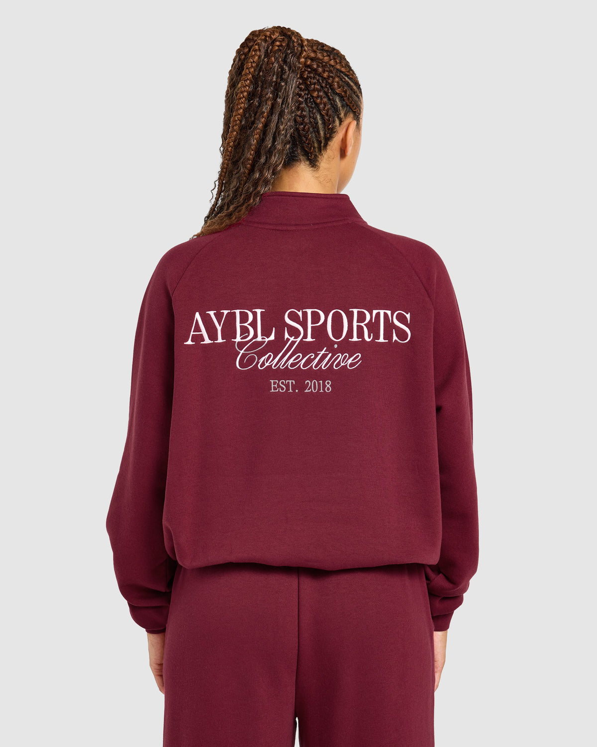 Sports Collective Oversized 1/4 Zip Pullover - Burgundy