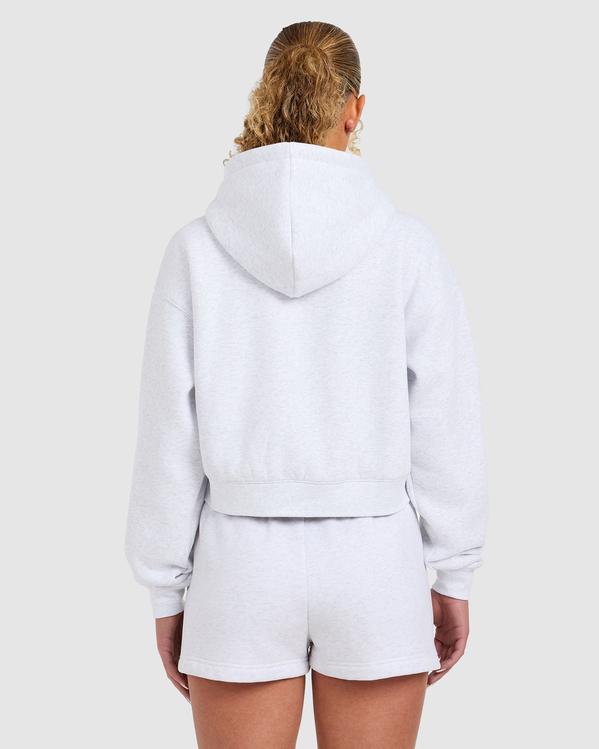 Varsity 2.0 Boxy Zip Up Hoodie - Heather Grey