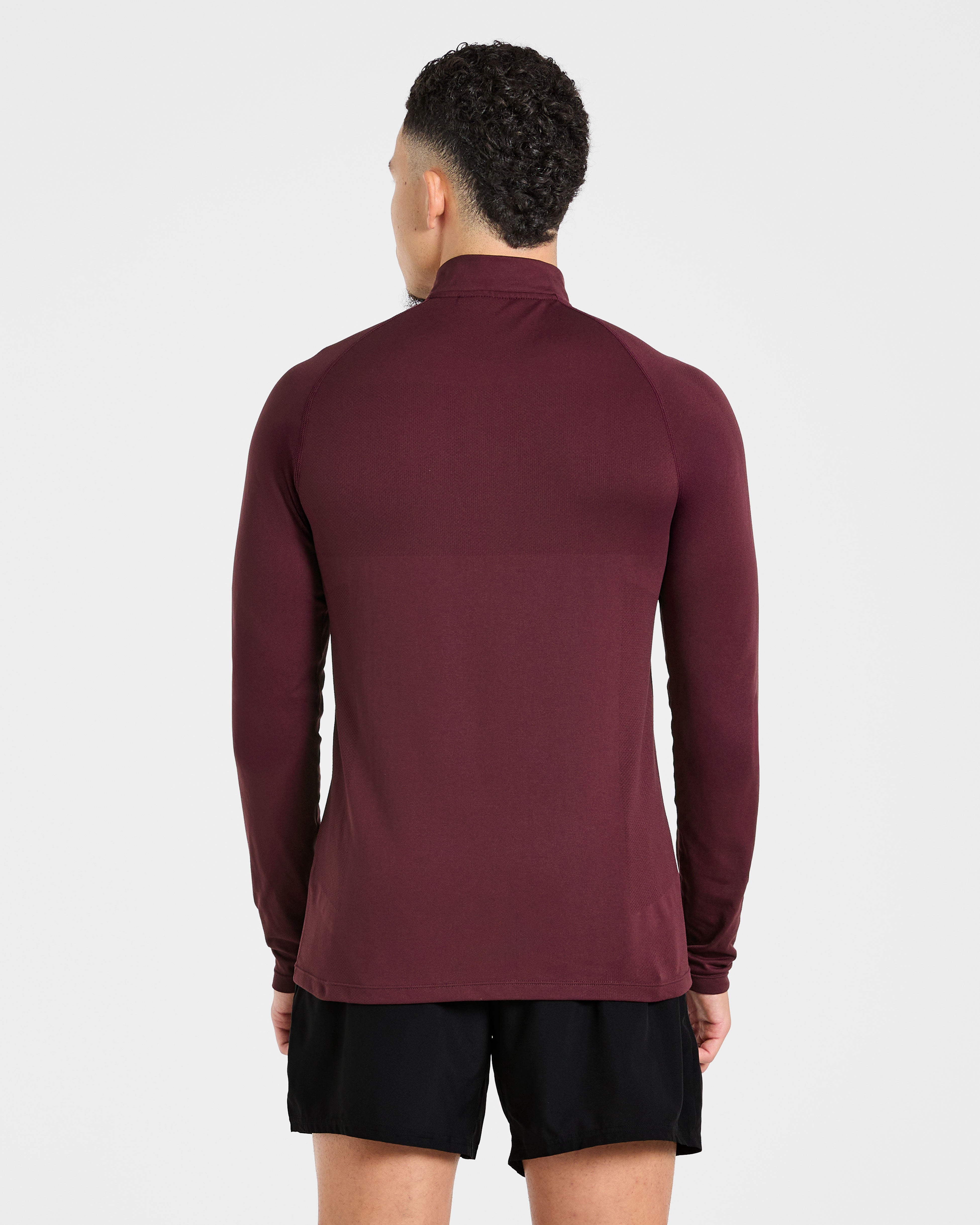 Essential Seamless 1/4 Zip Pullover - Dusty Plum