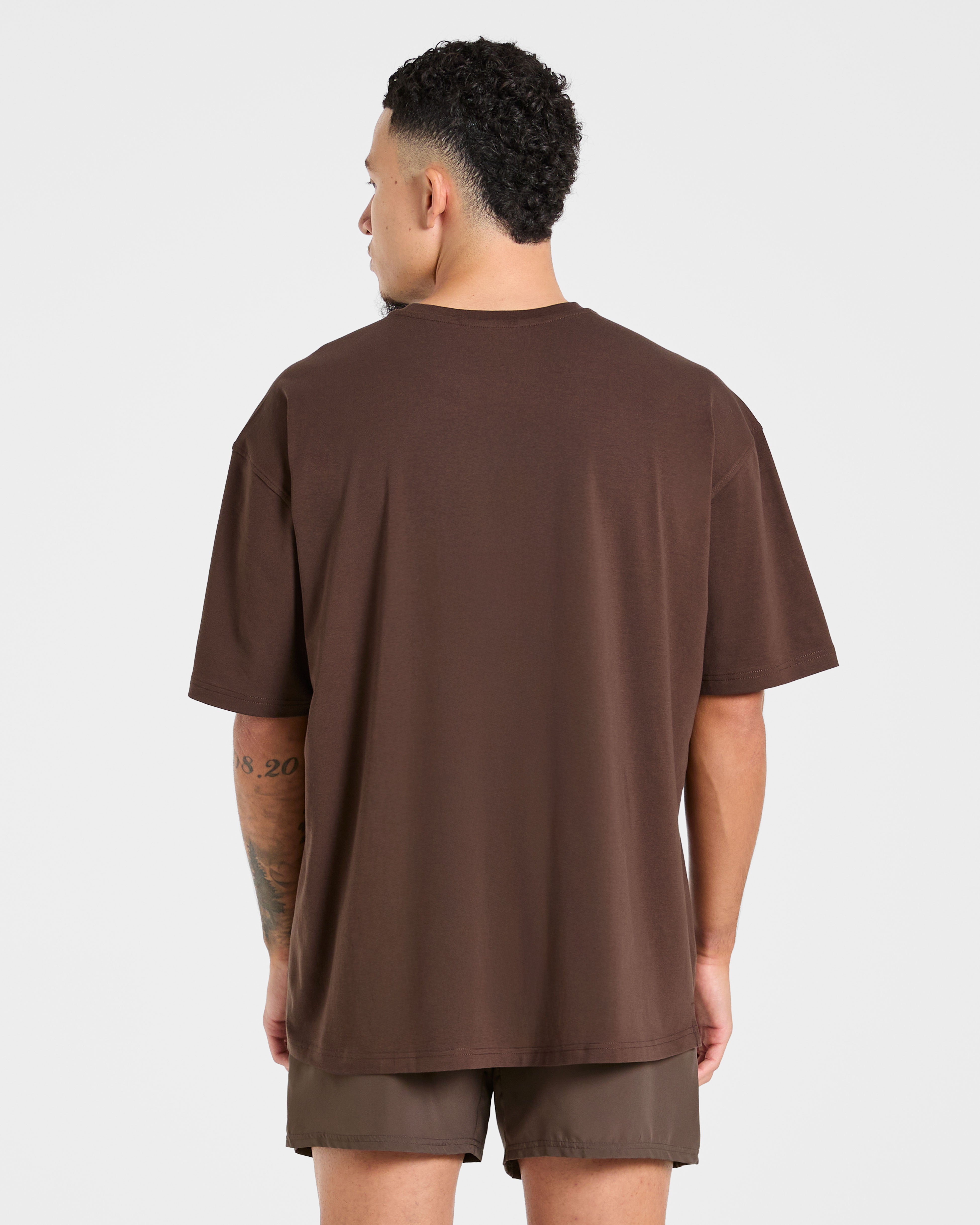 Force Oversized T Shirt - Brown