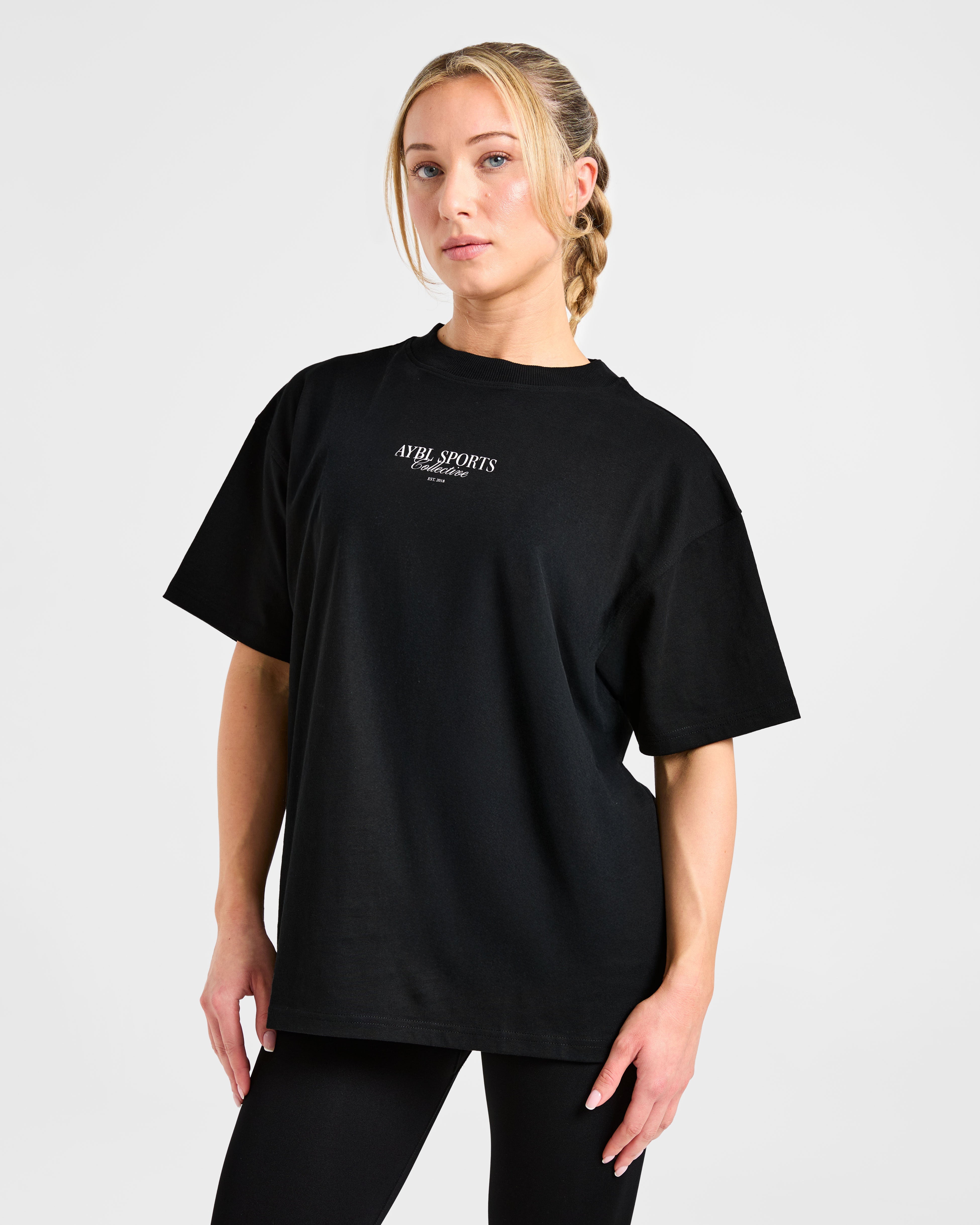 Sports Collective Oversized T Shirt - Black