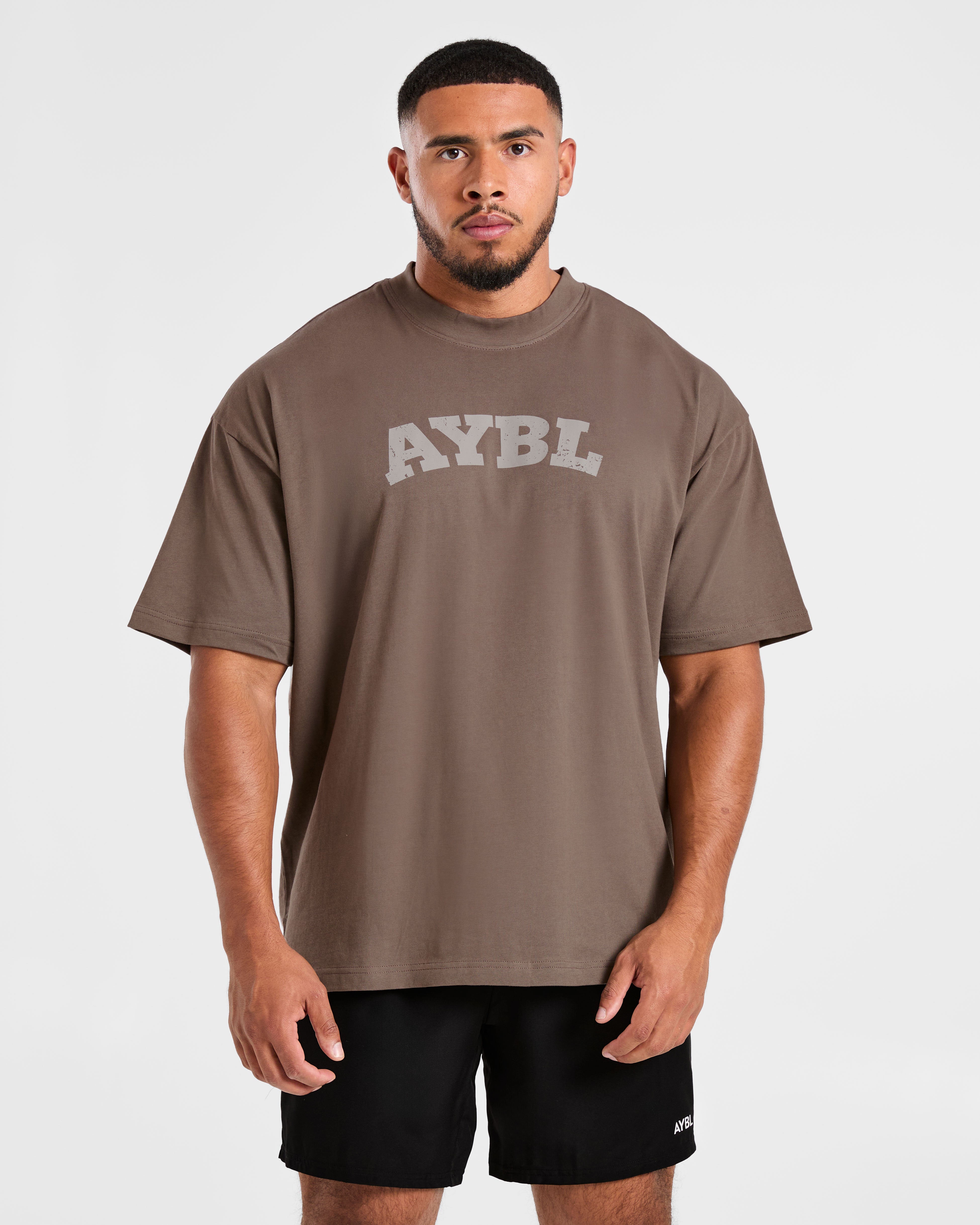 Elite Oversized T Shirt- Umber Brown