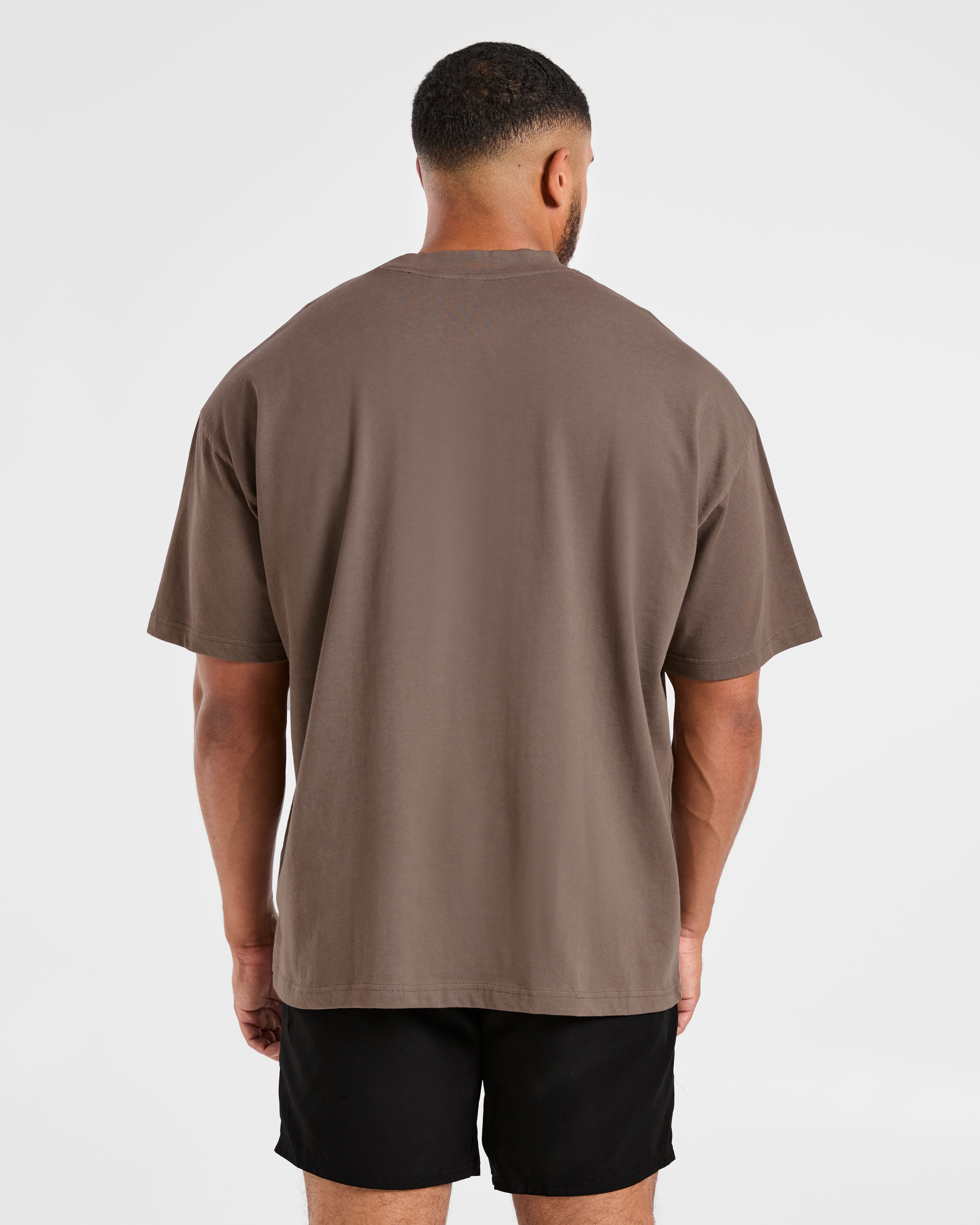 Elite Oversized T Shirt- Umber Brown