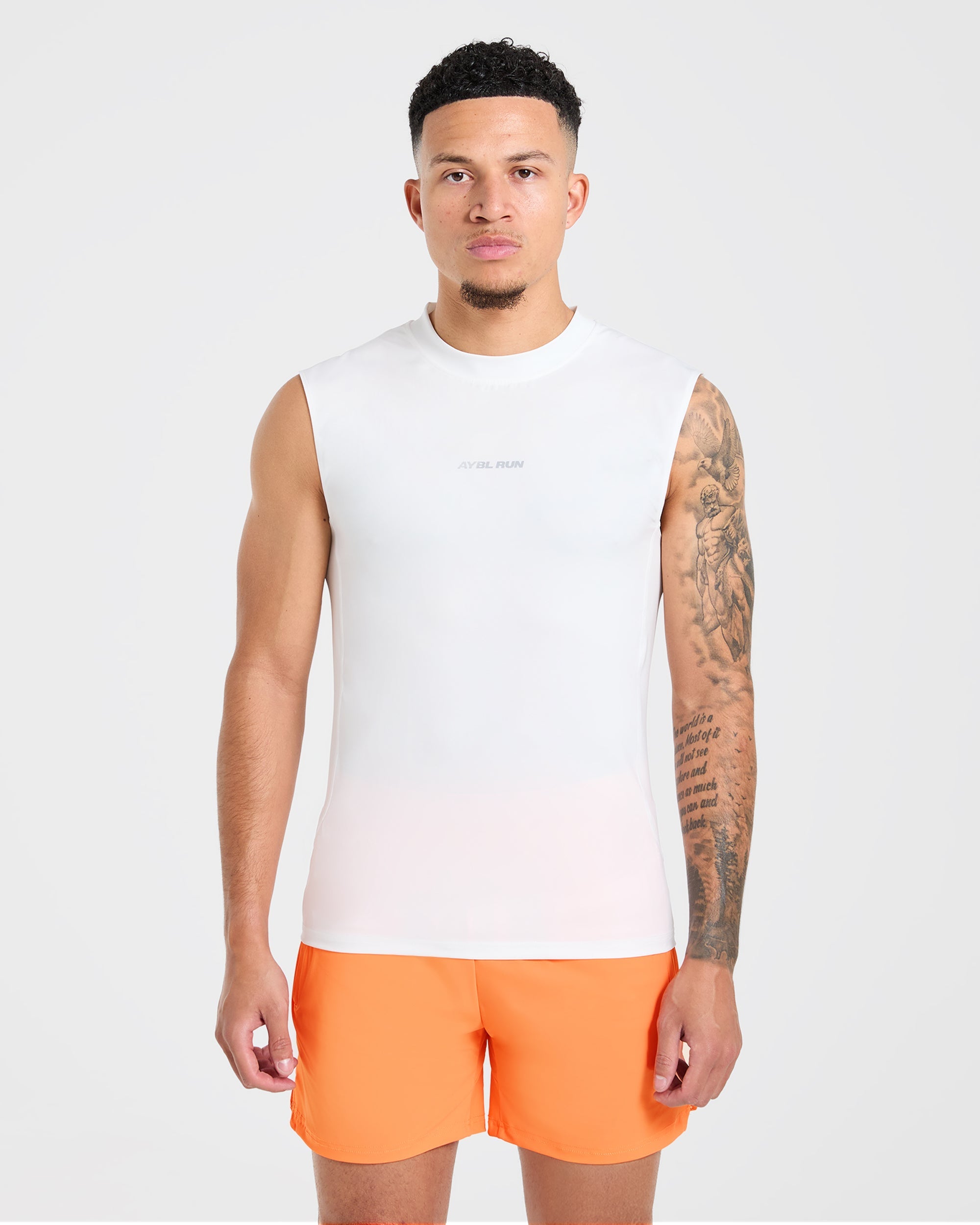 Run Slim Tank - White