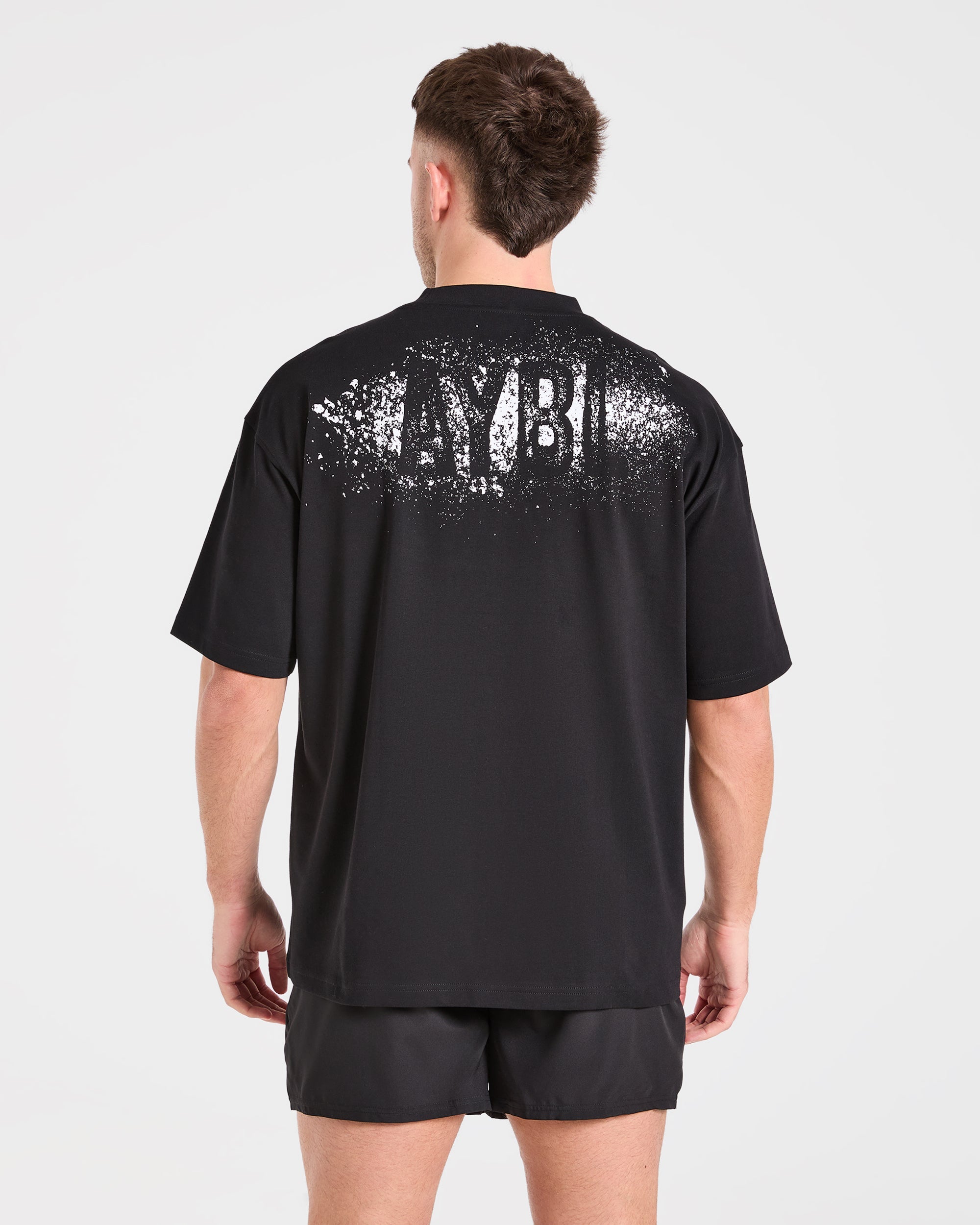 Gym Chalk Oversized T Shirt - Black