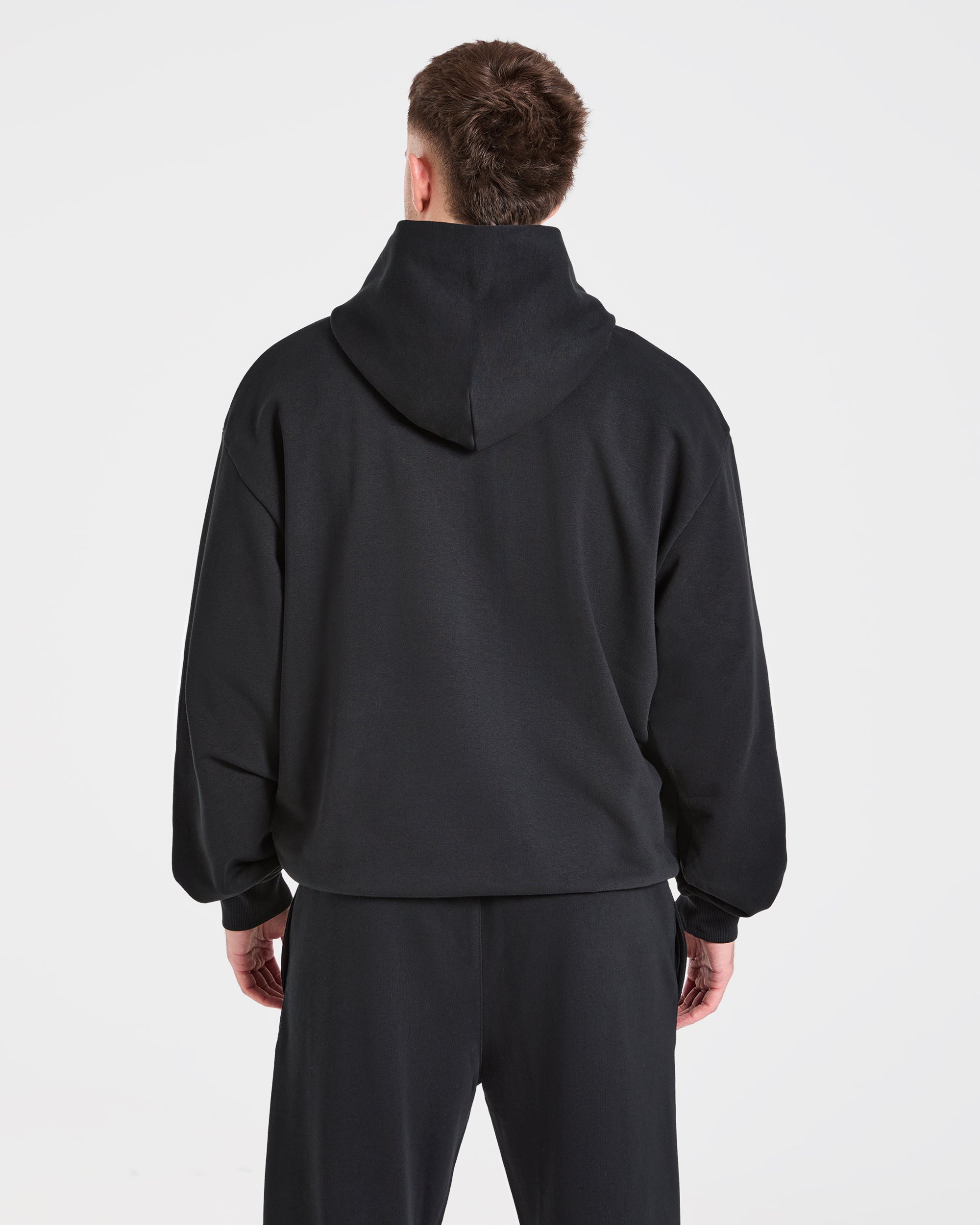 Strength Division Oversized Hoodie - Black/Blue