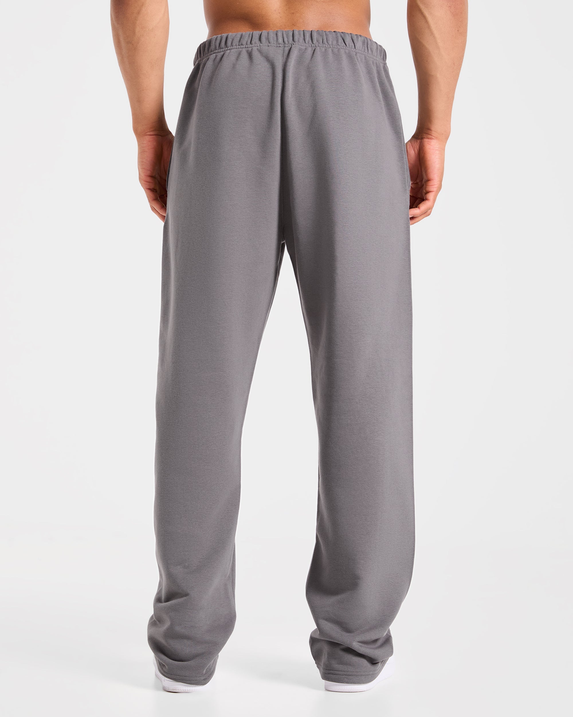 Strength Division Oversized Straight Leg Joggers - Charcoal/Red