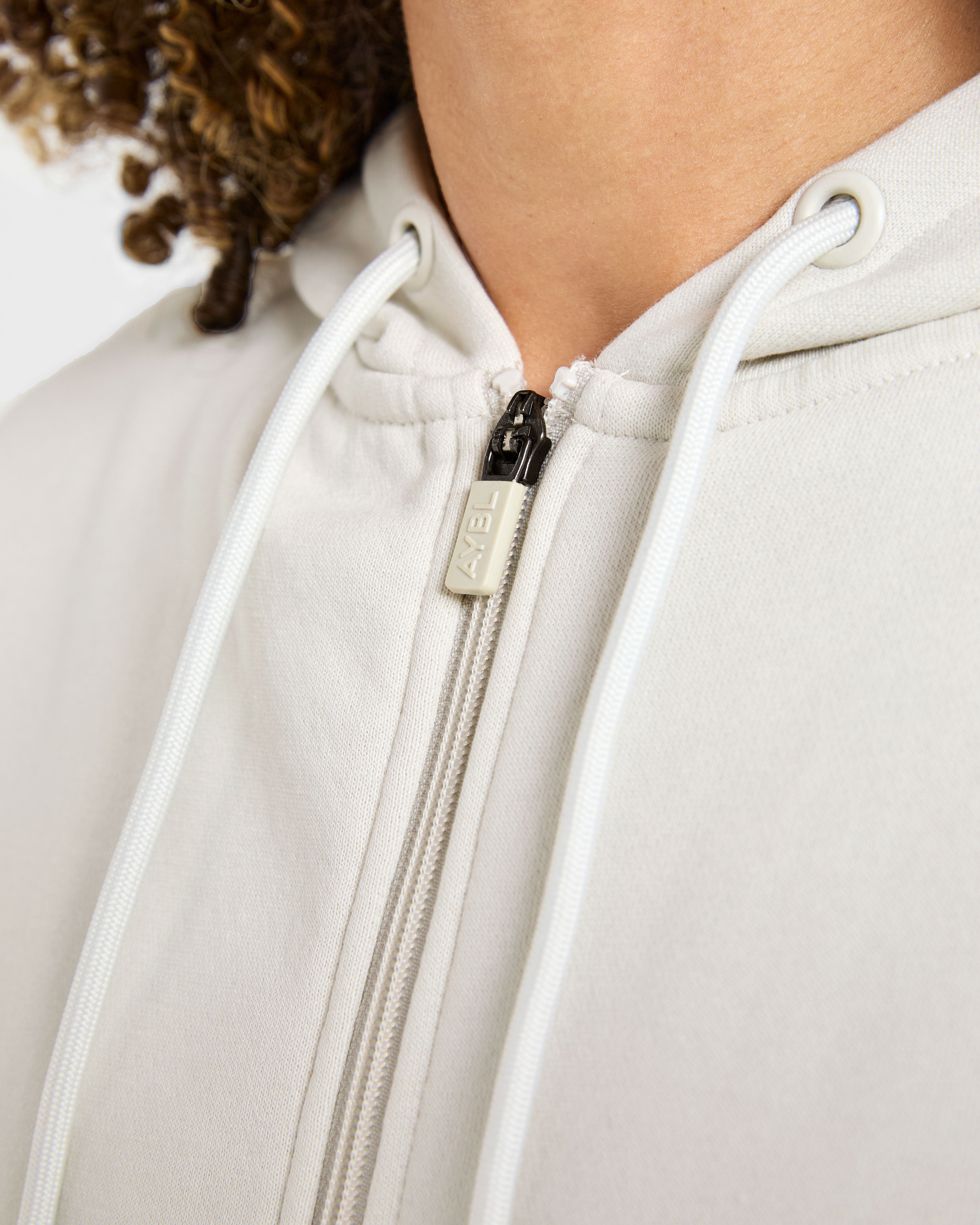 Lifestyle Oversized Zip Up Hoodie - Off-White