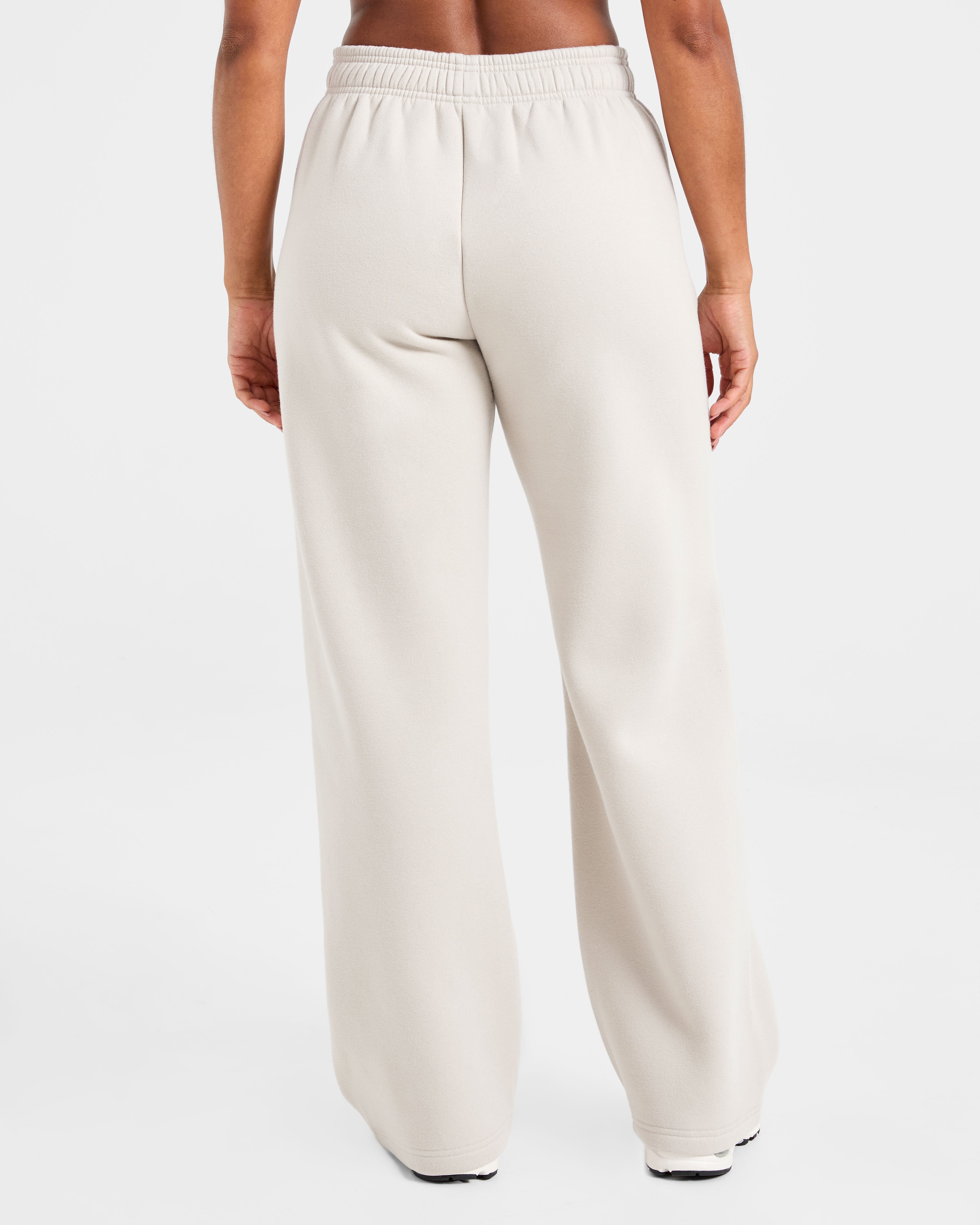 Classic Plush Oversized Straight Leg Joggers - Sand