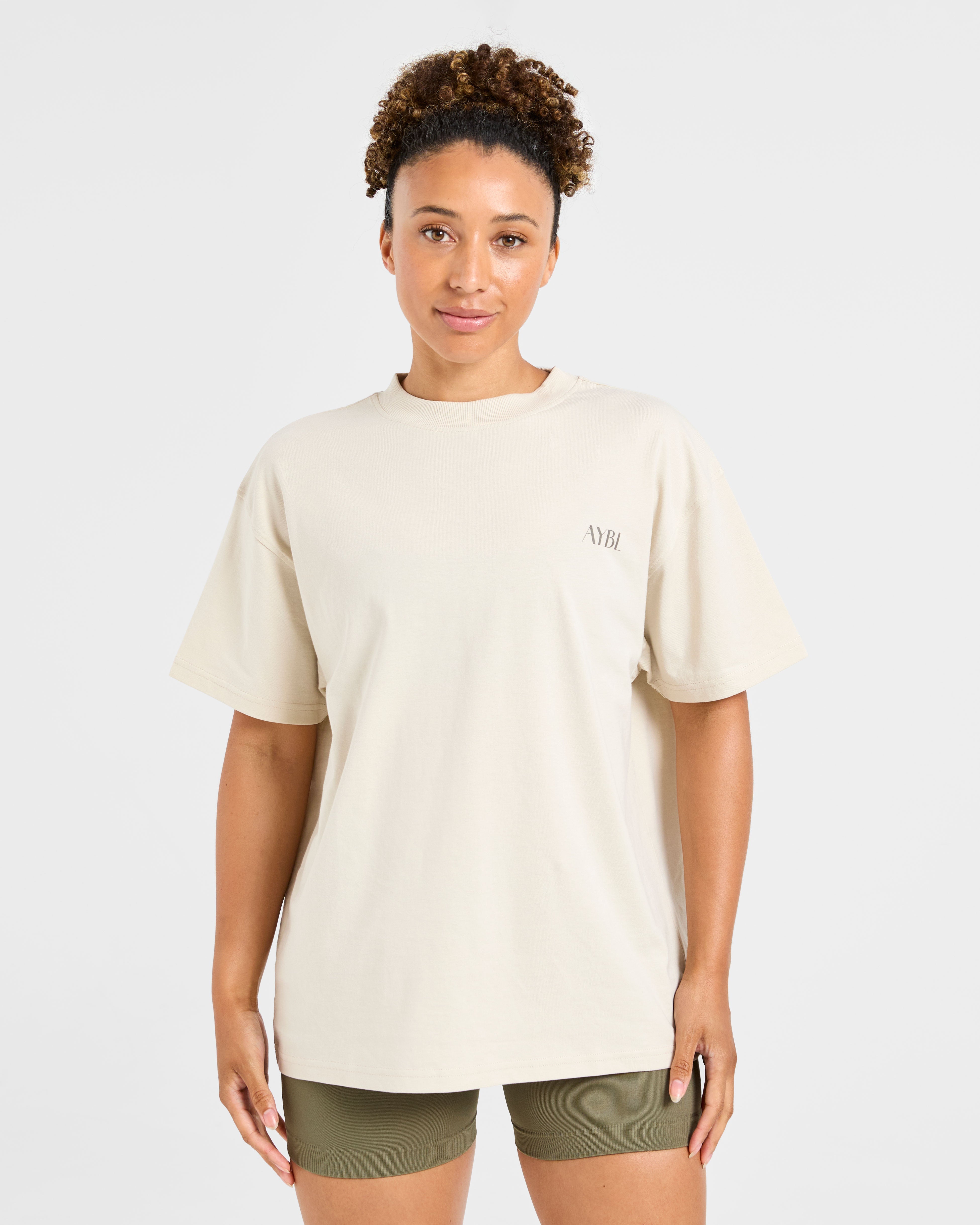 AYBL Wellness Oversized T Shirt - Beige