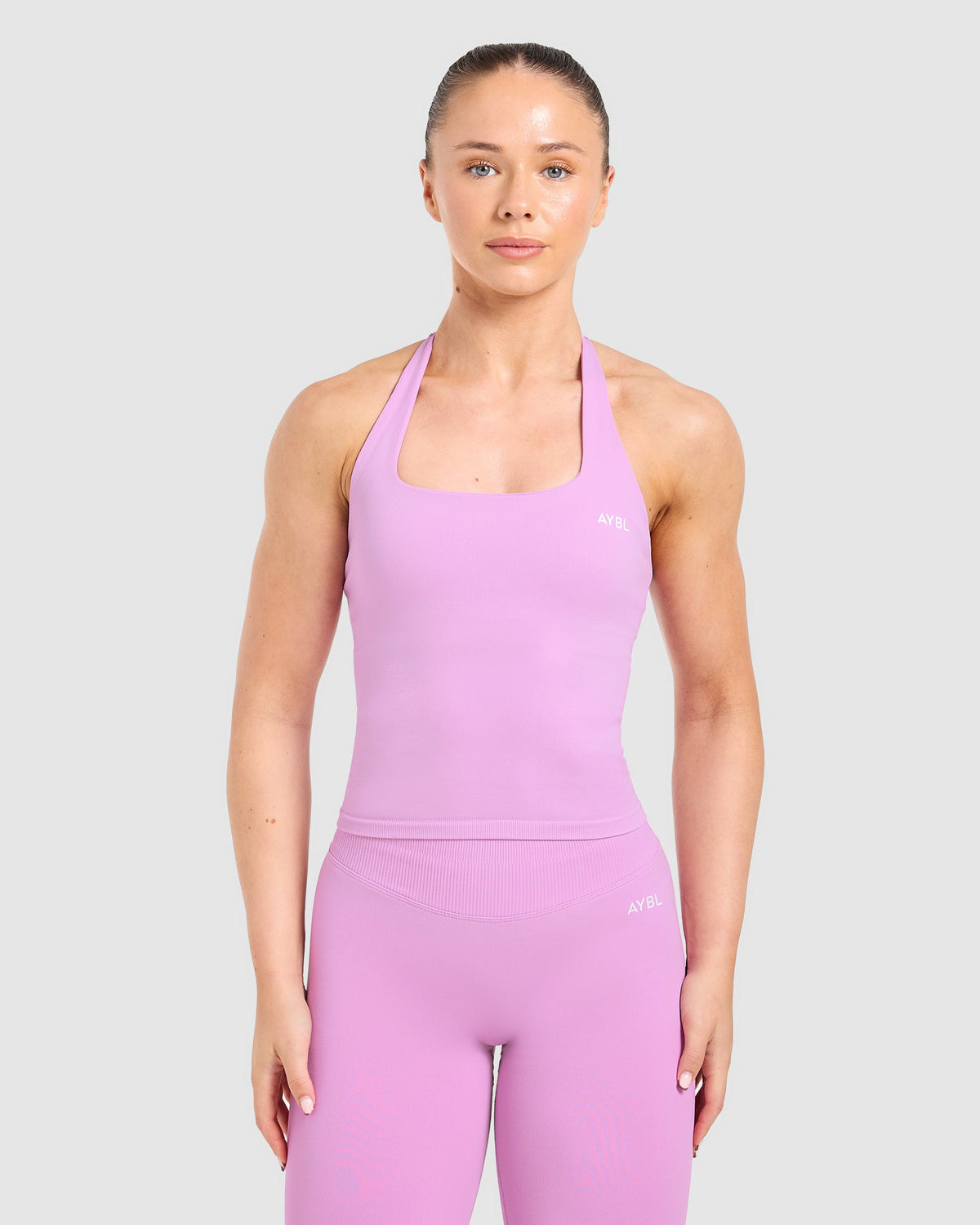 Enhance Seamless Halterneck Top - Deep Lilac