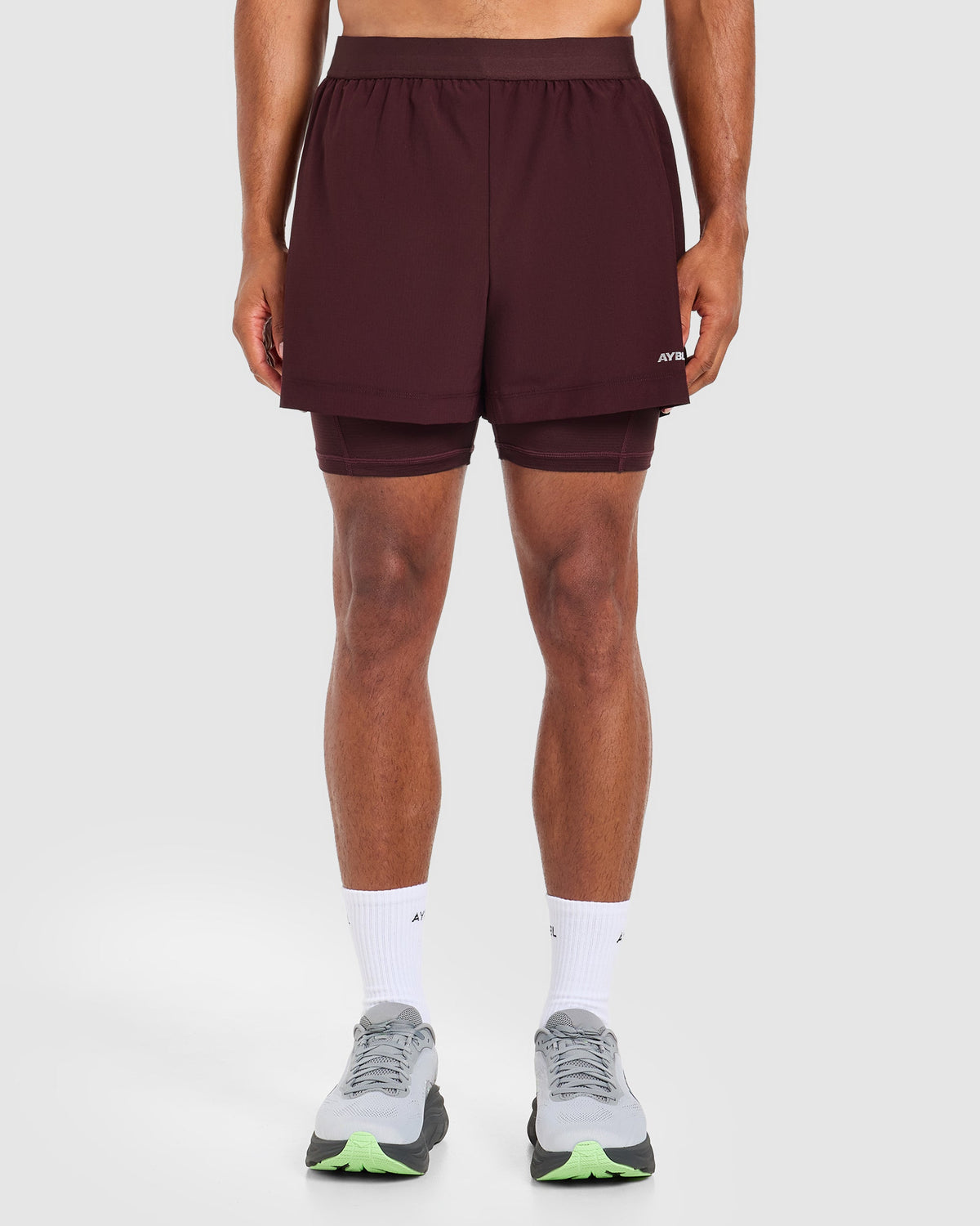 Run 2 in 1 Shorts - Dark Burgundy