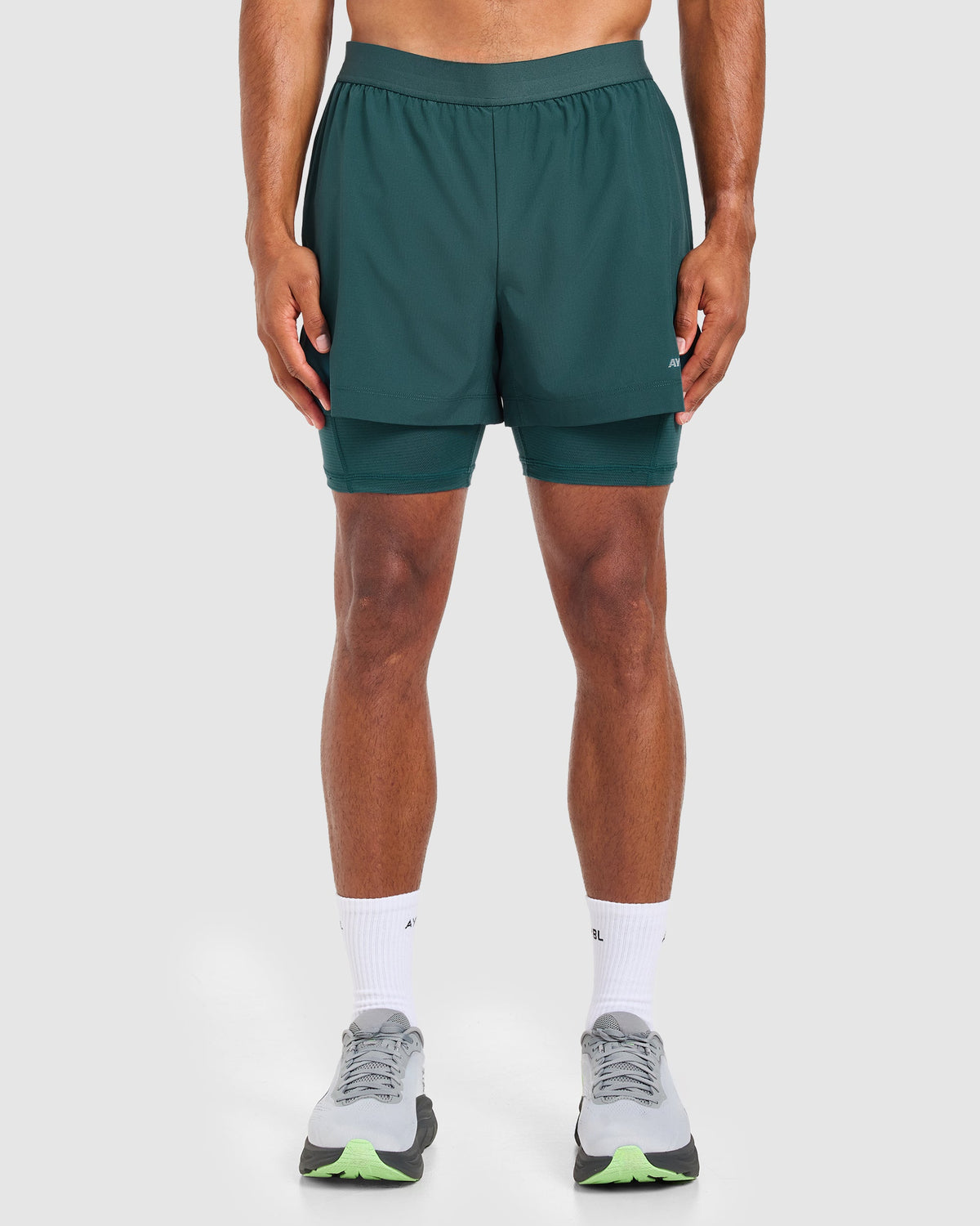 Run 2 in 1 Shorts - Dark Teal
