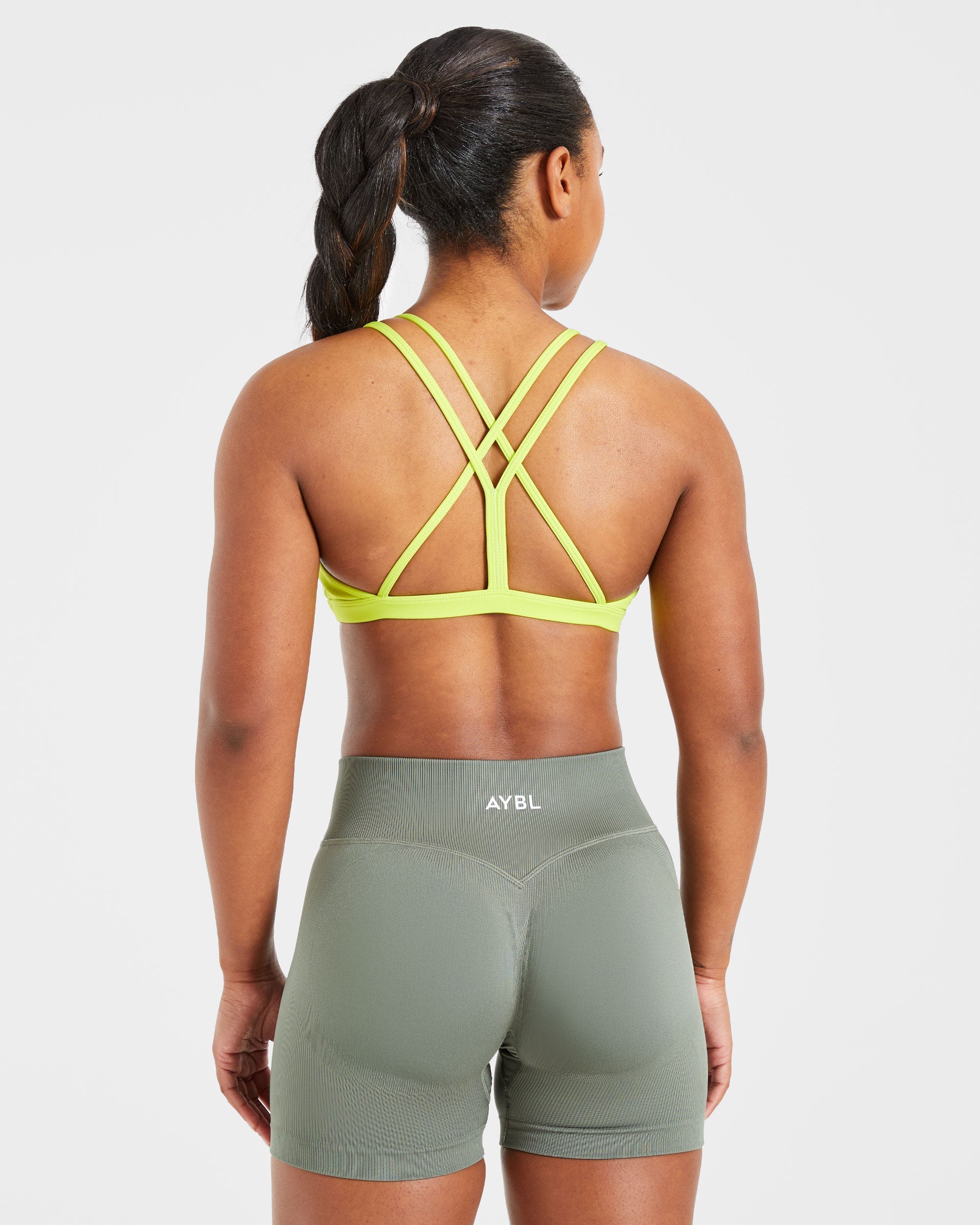 Essential Strappy Sports Bra - Lime Punch