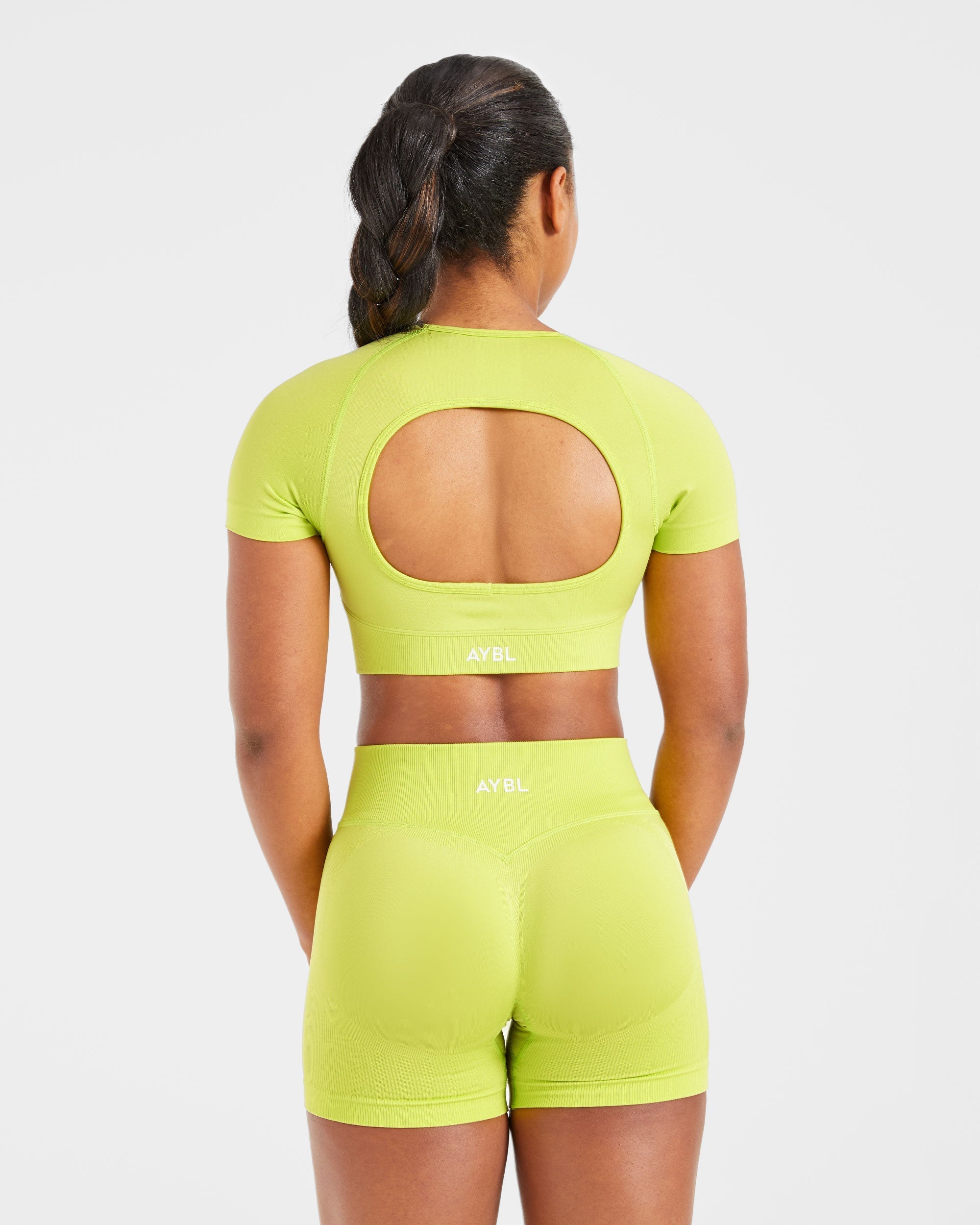 Adapt Seamless Crop Top - Lime Green