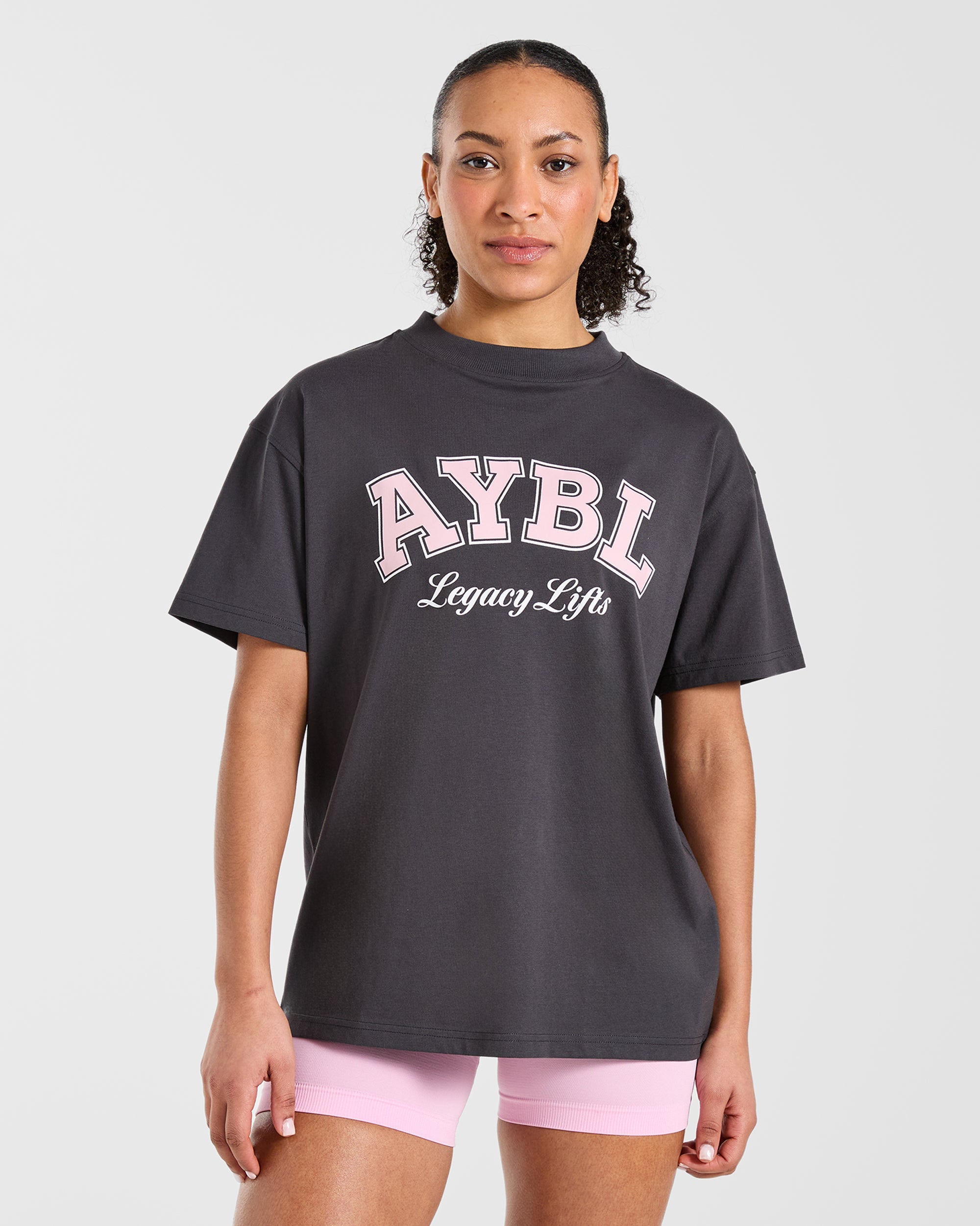 Legacy Lifts Oversized T Shirt - Charcoal