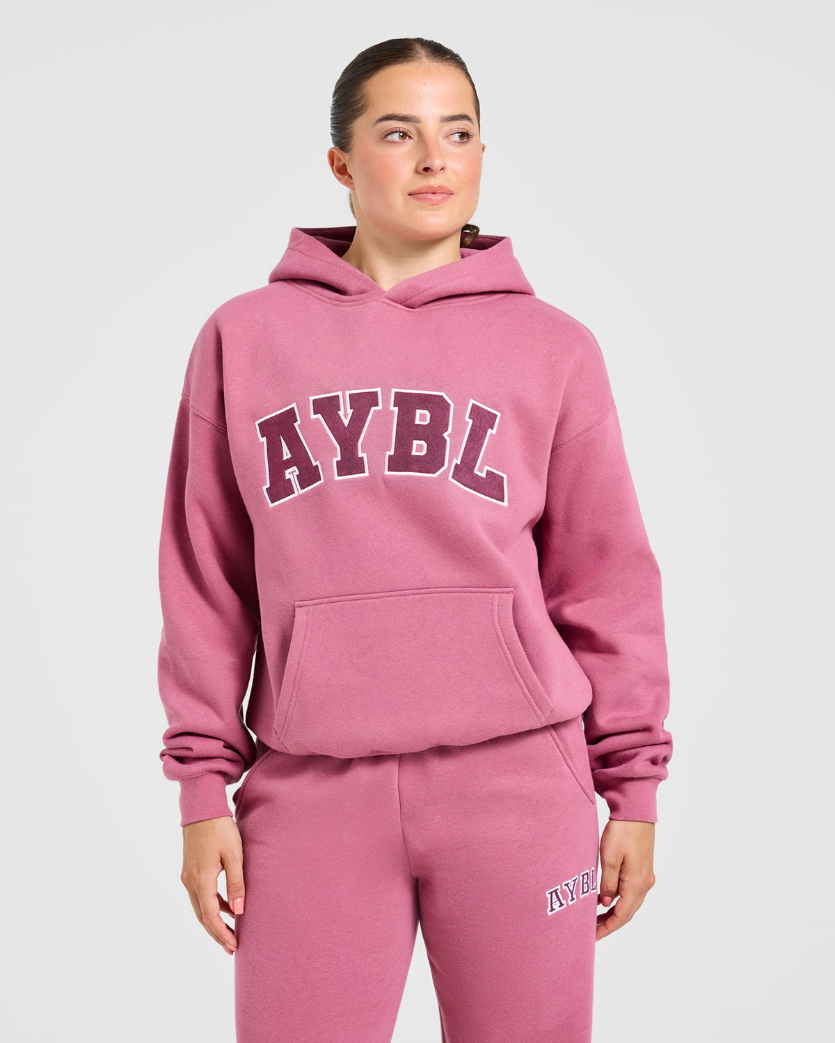 Varsity 2.0 Oversized Hoodie - Dusty Rose