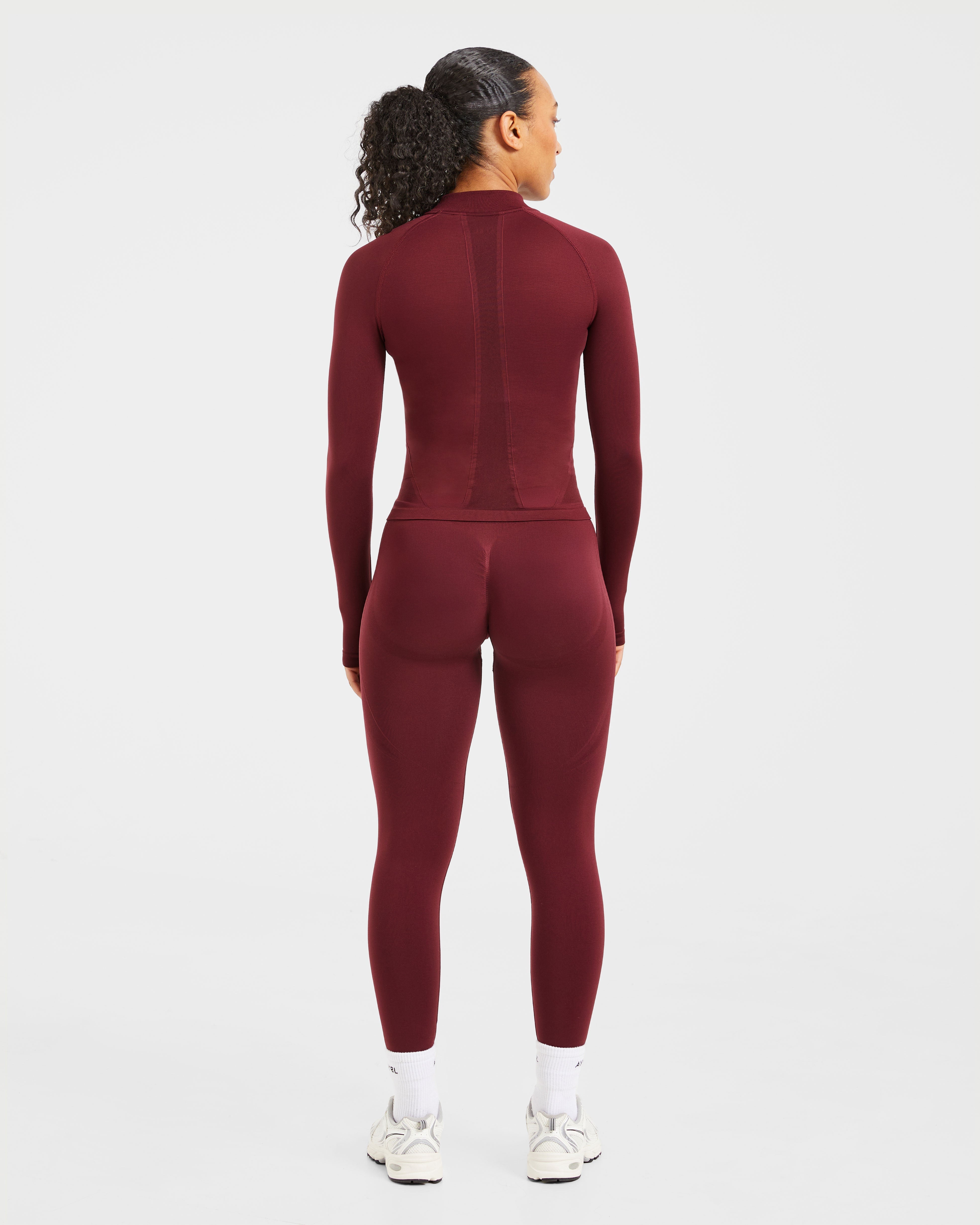 Empower Seamless Full Zip Jacket - Red Wine