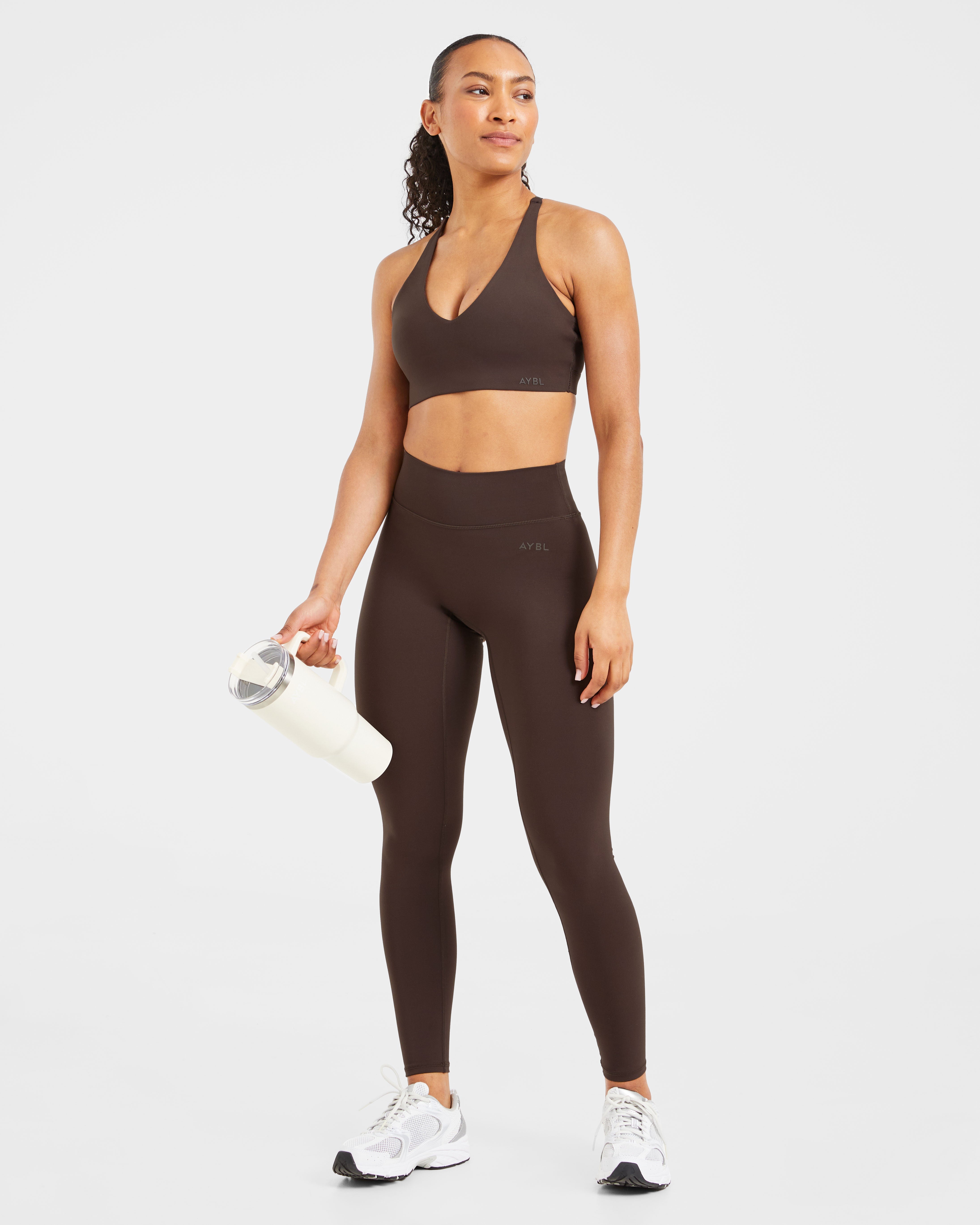 Staple Sports Bra - Coffee Brown