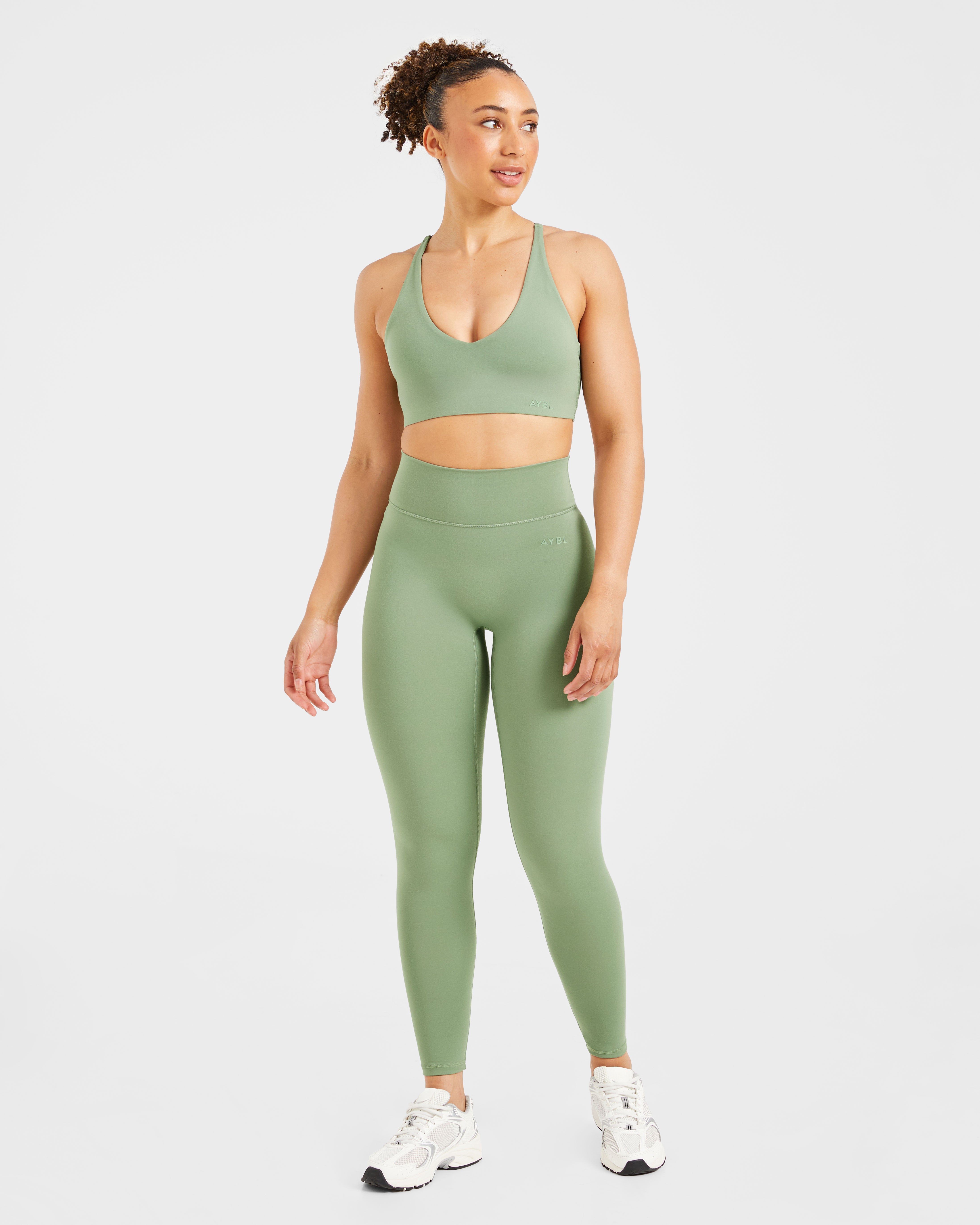 Staple Sports Bra - Olive Green