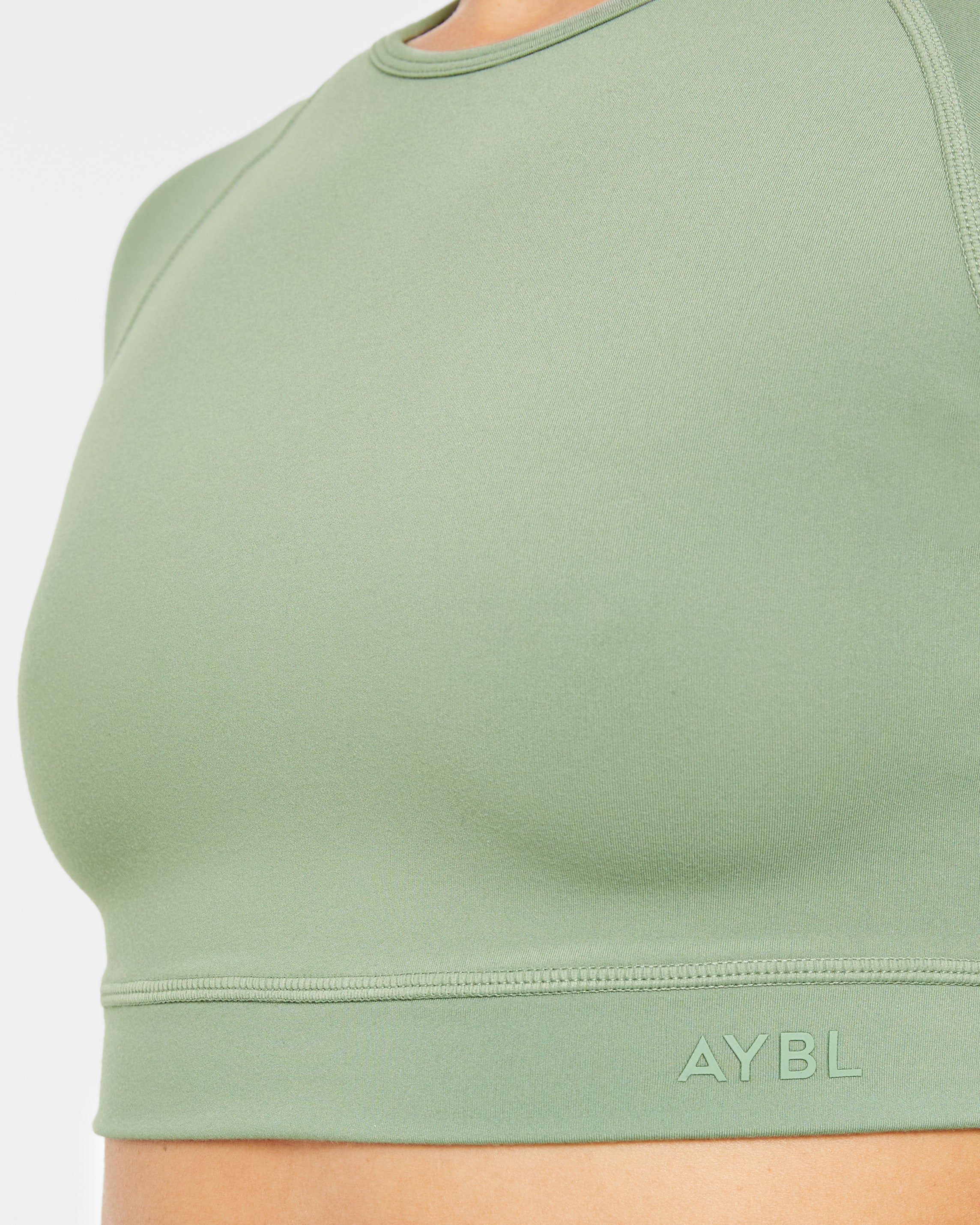 Staple Crop Top - Olive Green