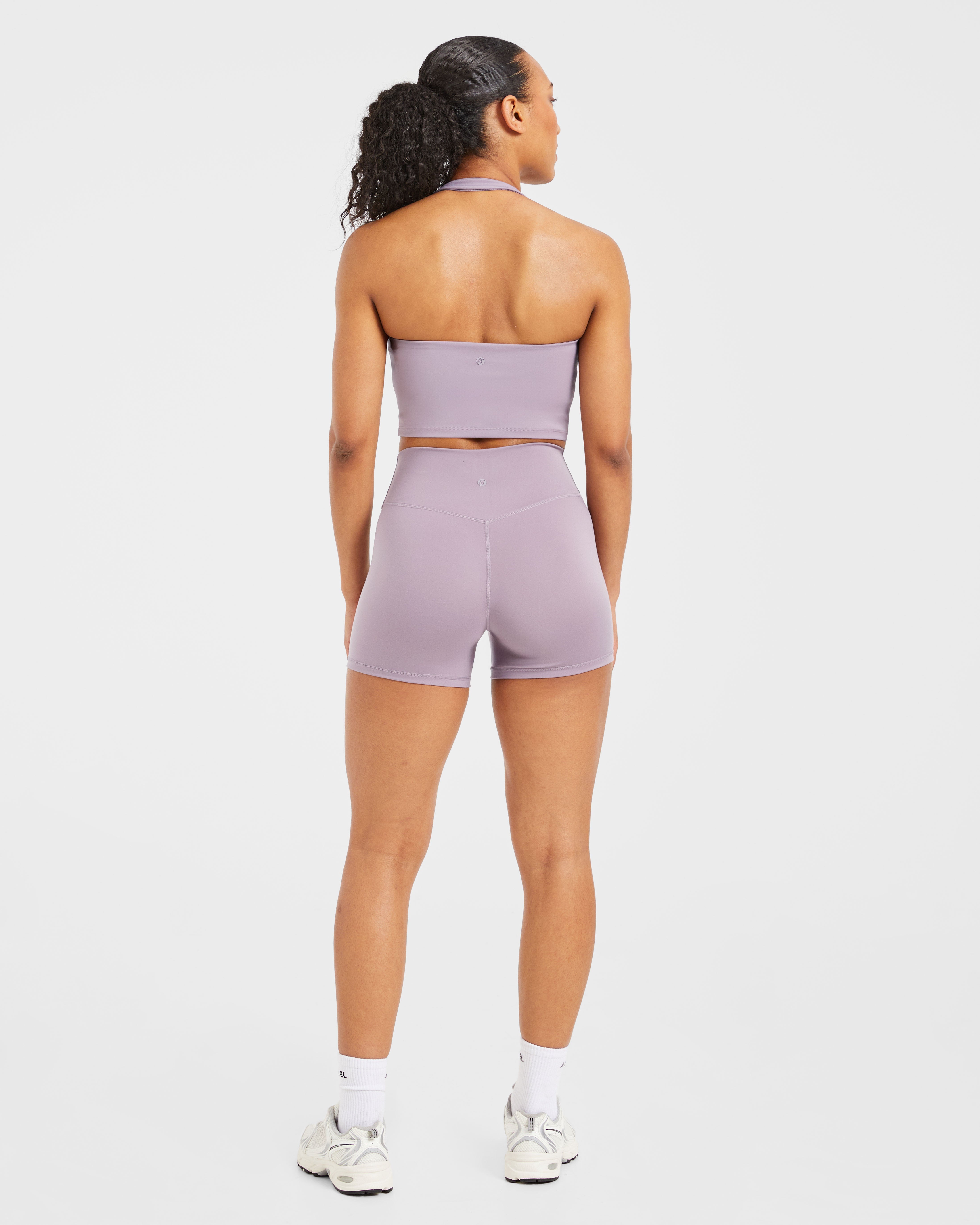 Staple Halterneck Crop Top - Mauve Purple