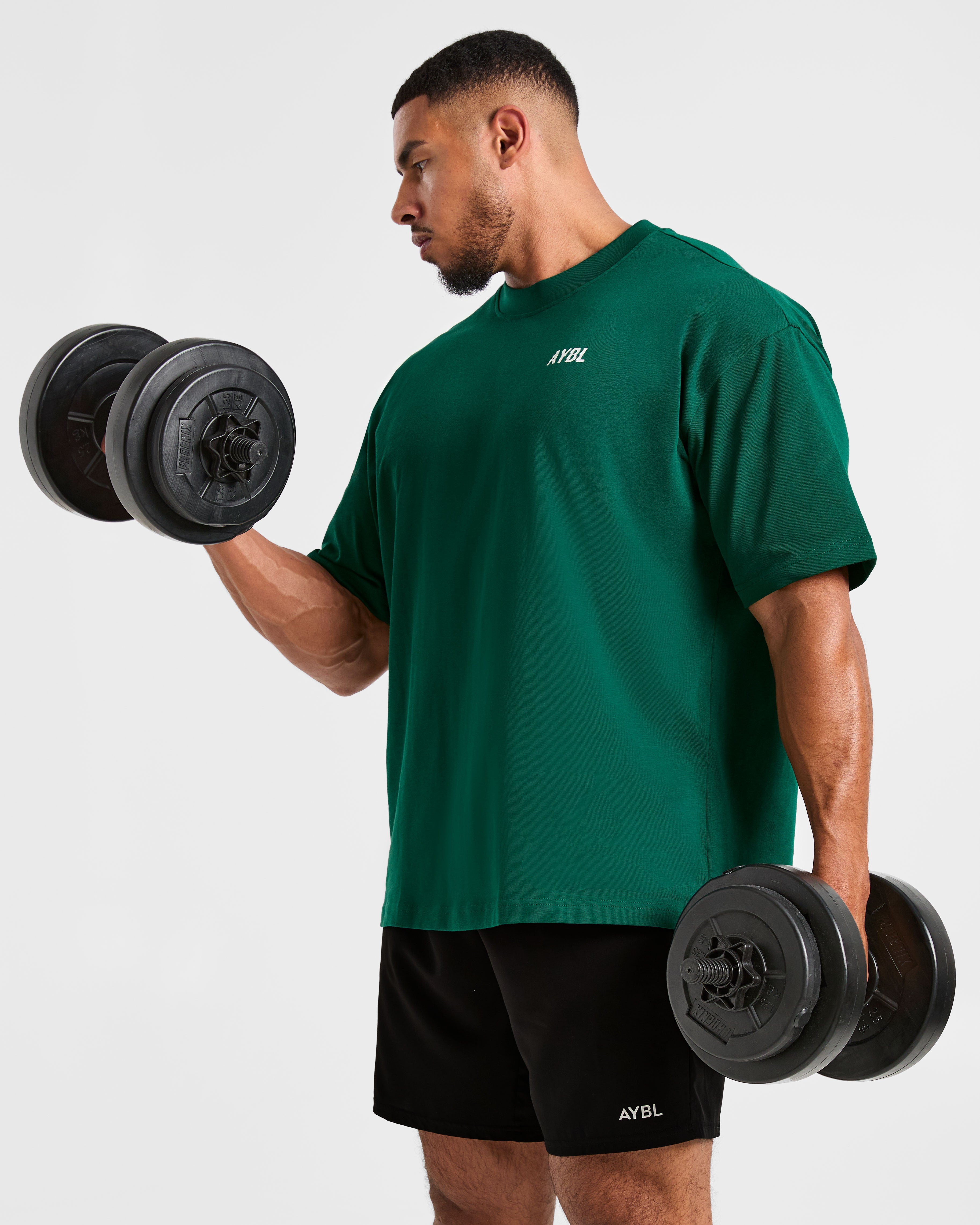 Lift Heavy Oversized T Shirt - Forest Green