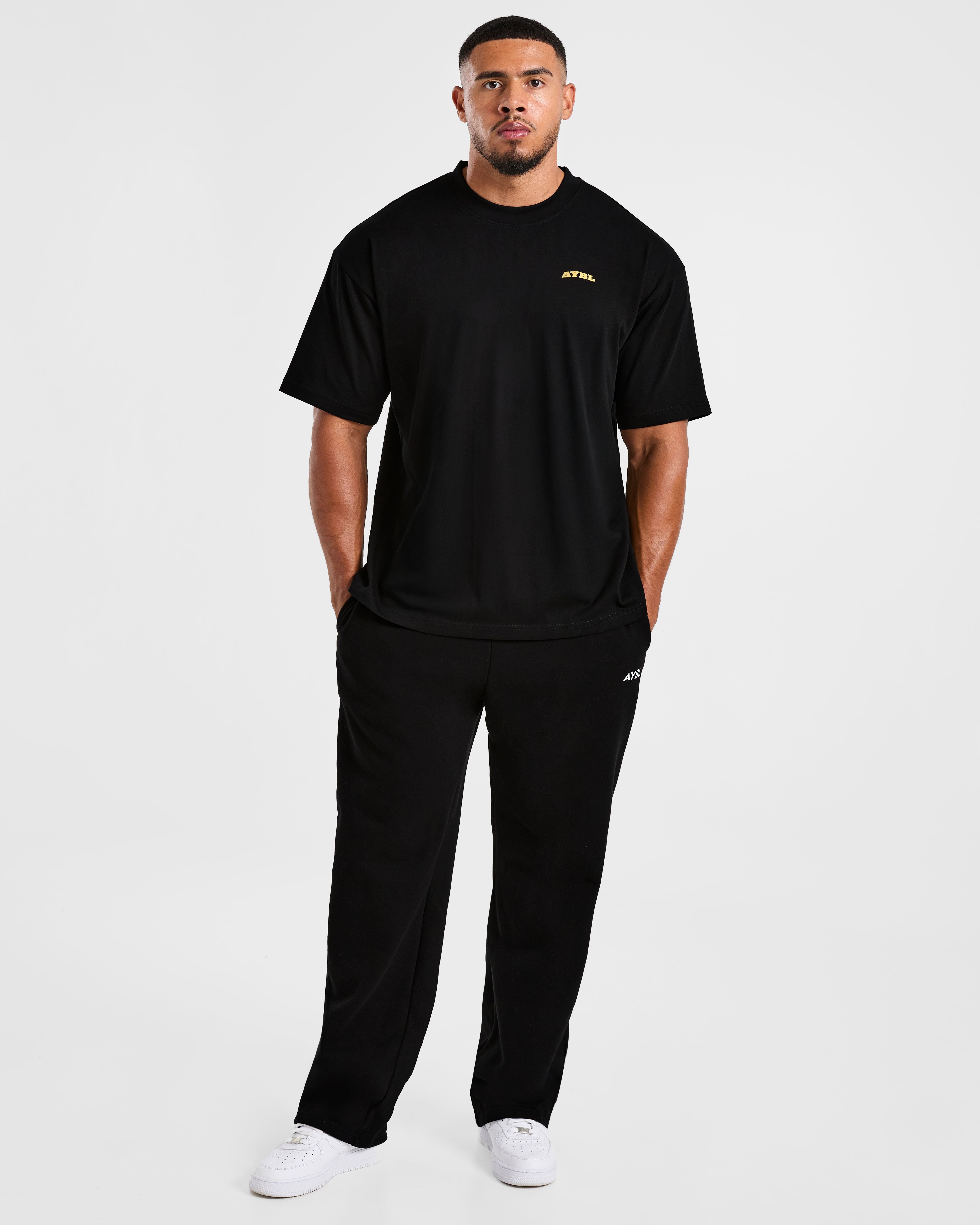 Team AYBL Oversized T Shirt - Black/Yellow